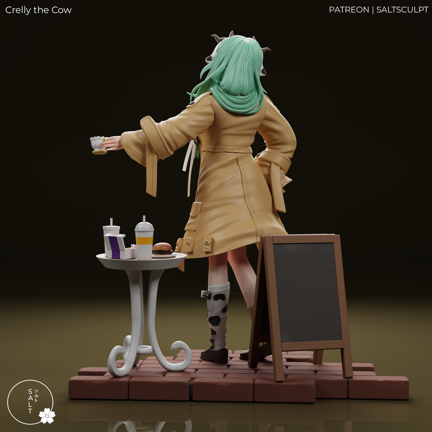 Crelly the Cow by SaltSculpts | High Quality Resin Print | Painted Commissions available!