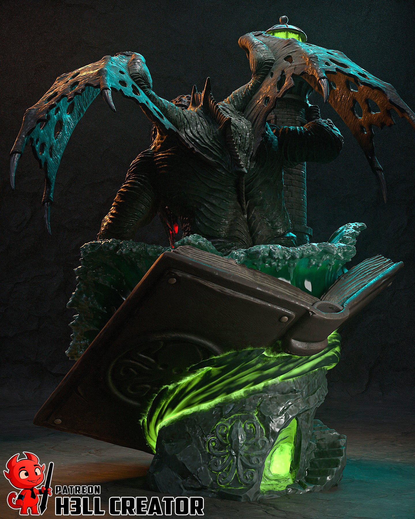Cthulhu from Lovecraftian Mythos by h3ll creator | High Quality Resin Print | Painted Commissions available! - Sephiknot