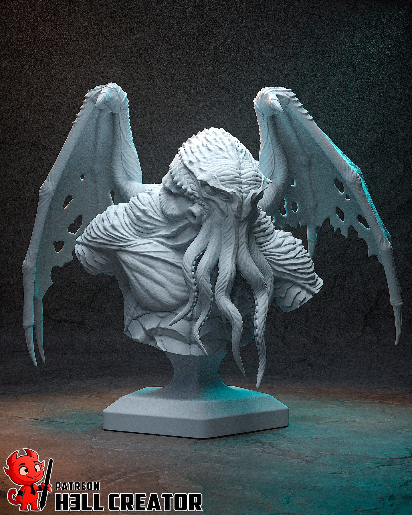 Cthulhu from Lovecraftian Mythos by h3ll creator | High Quality Resin Print | Painted Commissions available! - Sephiknot