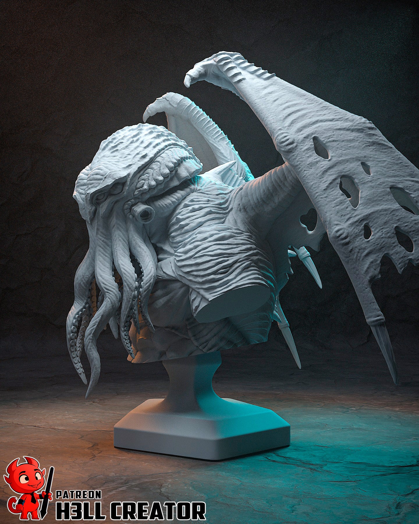 Cthulhu from Lovecraftian Mythos by h3ll creator | High Quality Resin Print | Painted Commissions available! - Sephiknot