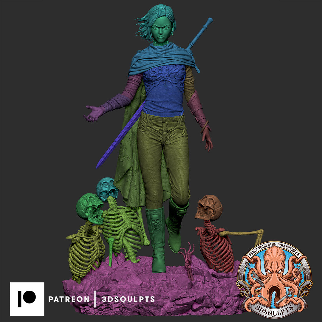 Harrow from The Locked Tomb by 3dsqulpts | High Quality Resin Print | Painted Commissions available!