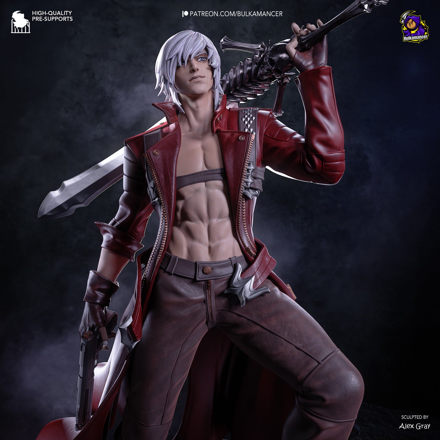 Dante from Devil May Cry by Bulkamancer | High Quality Resin Print | Painted Commissions available!