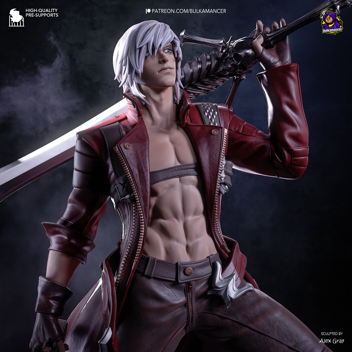 Dante from Devil May Cry by Bulkamancer | High Quality Resin Print | Painted Commissions available!