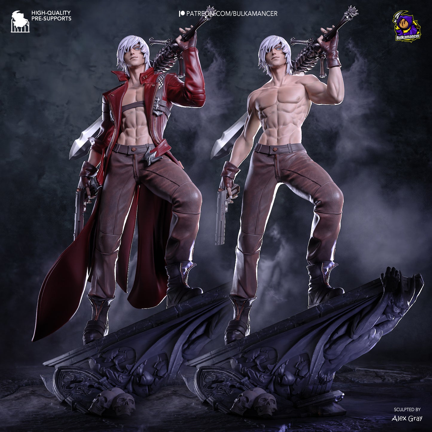 Dante from Devil May Cry by Bulkamancer | High Quality Resin Print | Painted Commissions available!