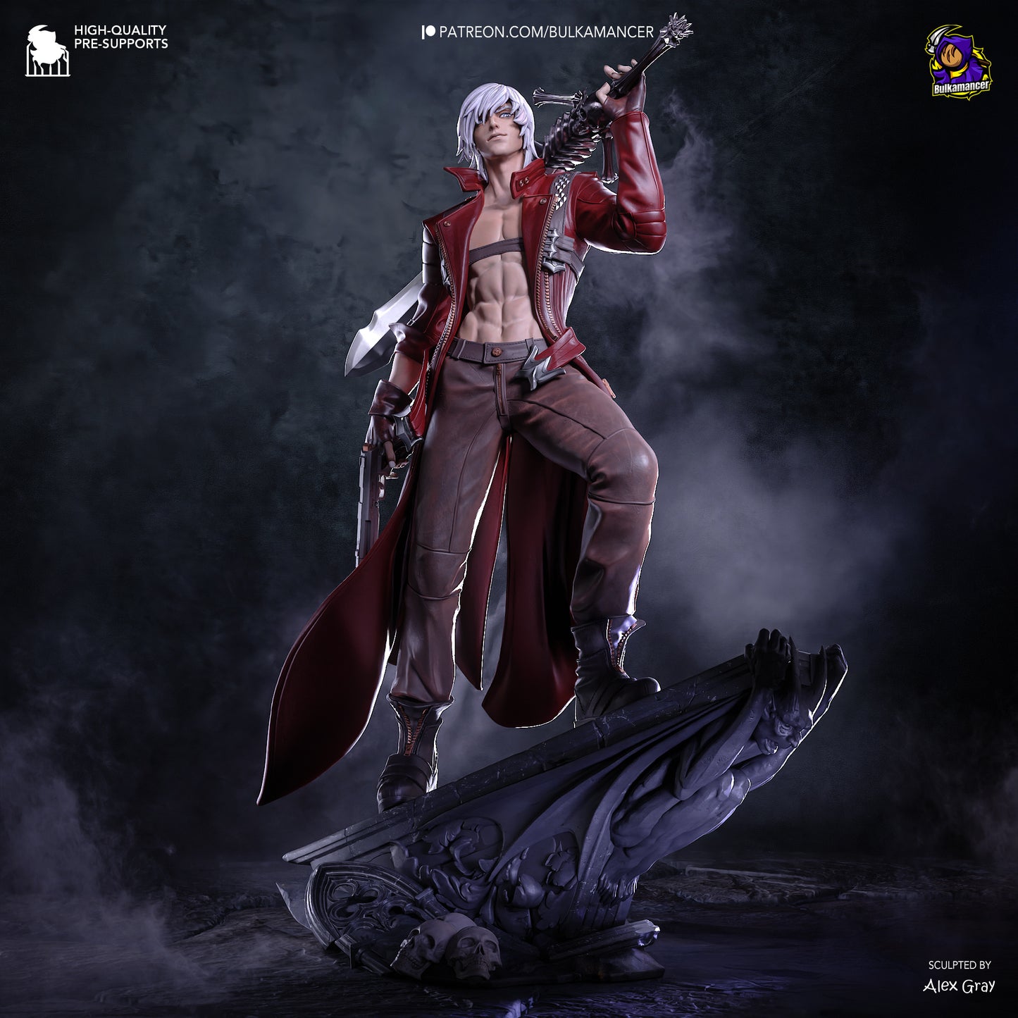 Dante from Devil May Cry by Bulkamancer | High Quality Resin Print | Painted Commissions available!