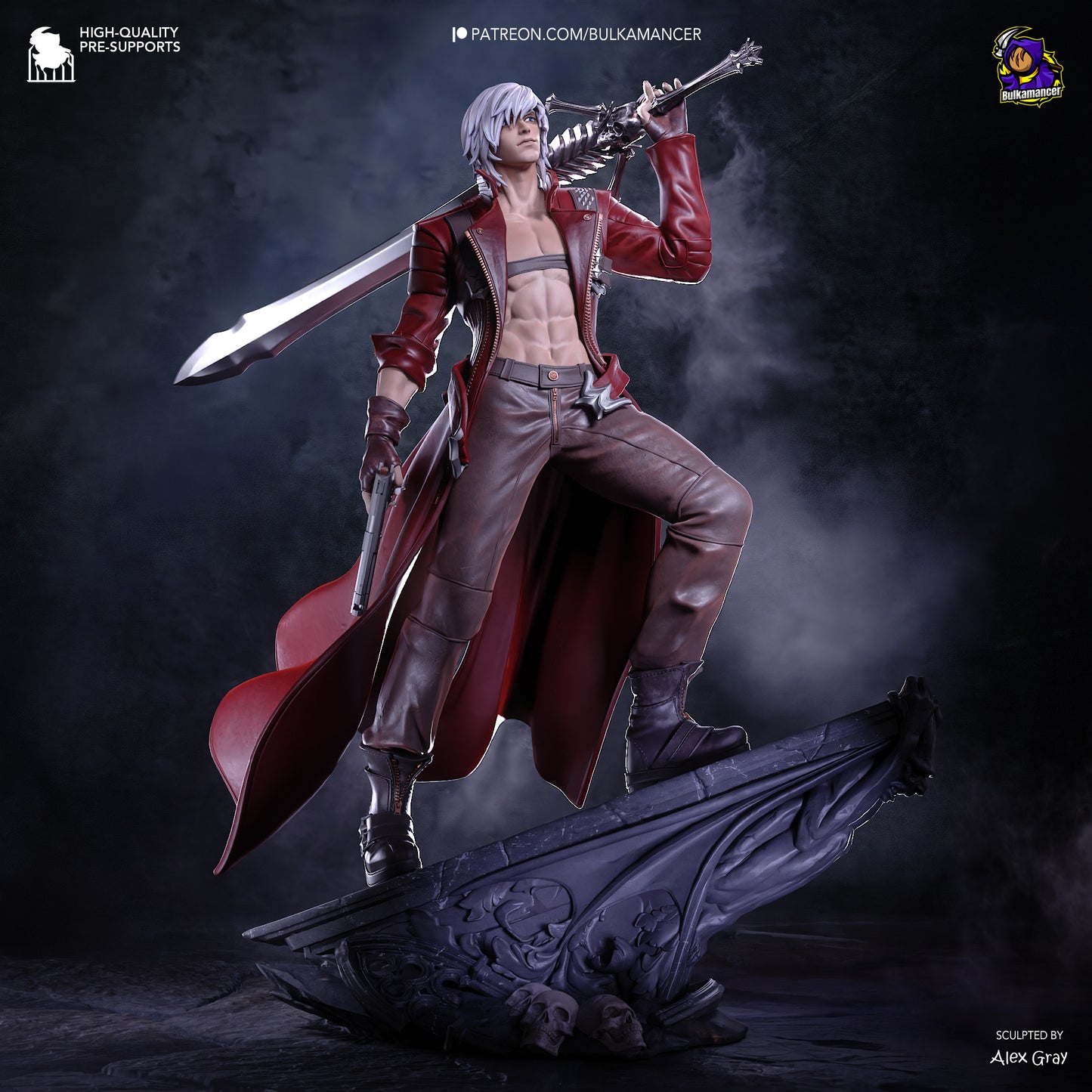 Dante from Devil May Cry by Bulkamancer | High Quality Resin Print | Painted Commissions available!