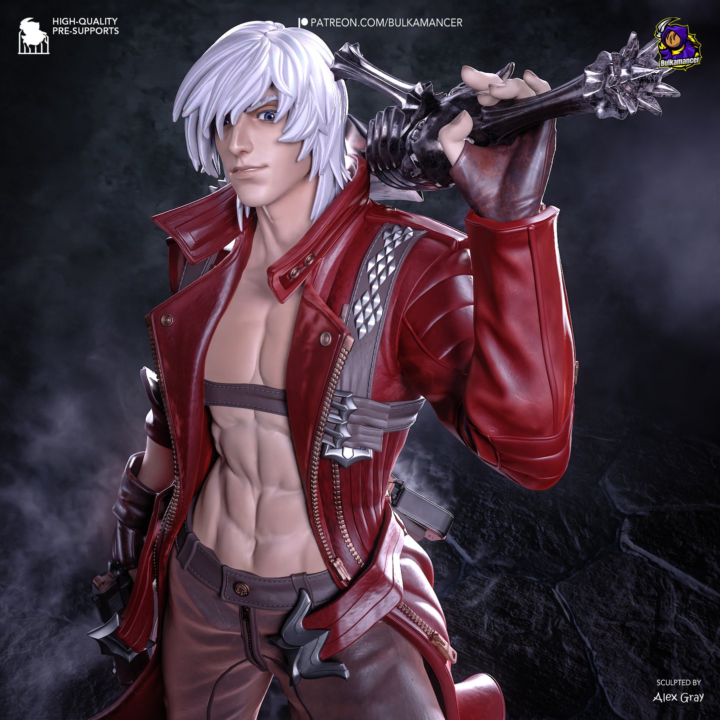 Dante from Devil May Cry by Bulkamancer | High Quality Resin Print | Painted Commissions available!