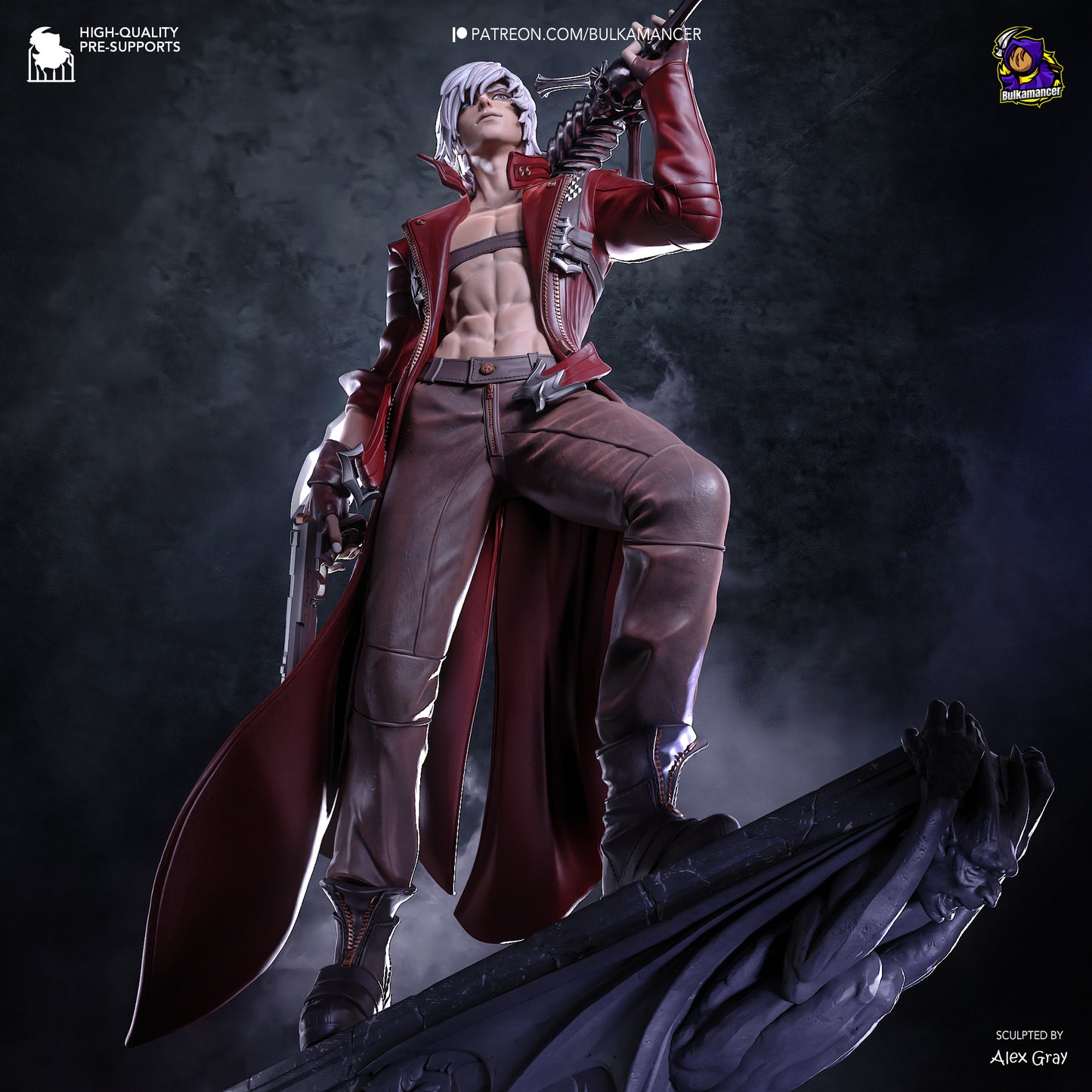 Dante from Devil May Cry by Bulkamancer | High Quality Resin Print | Painted Commissions available!