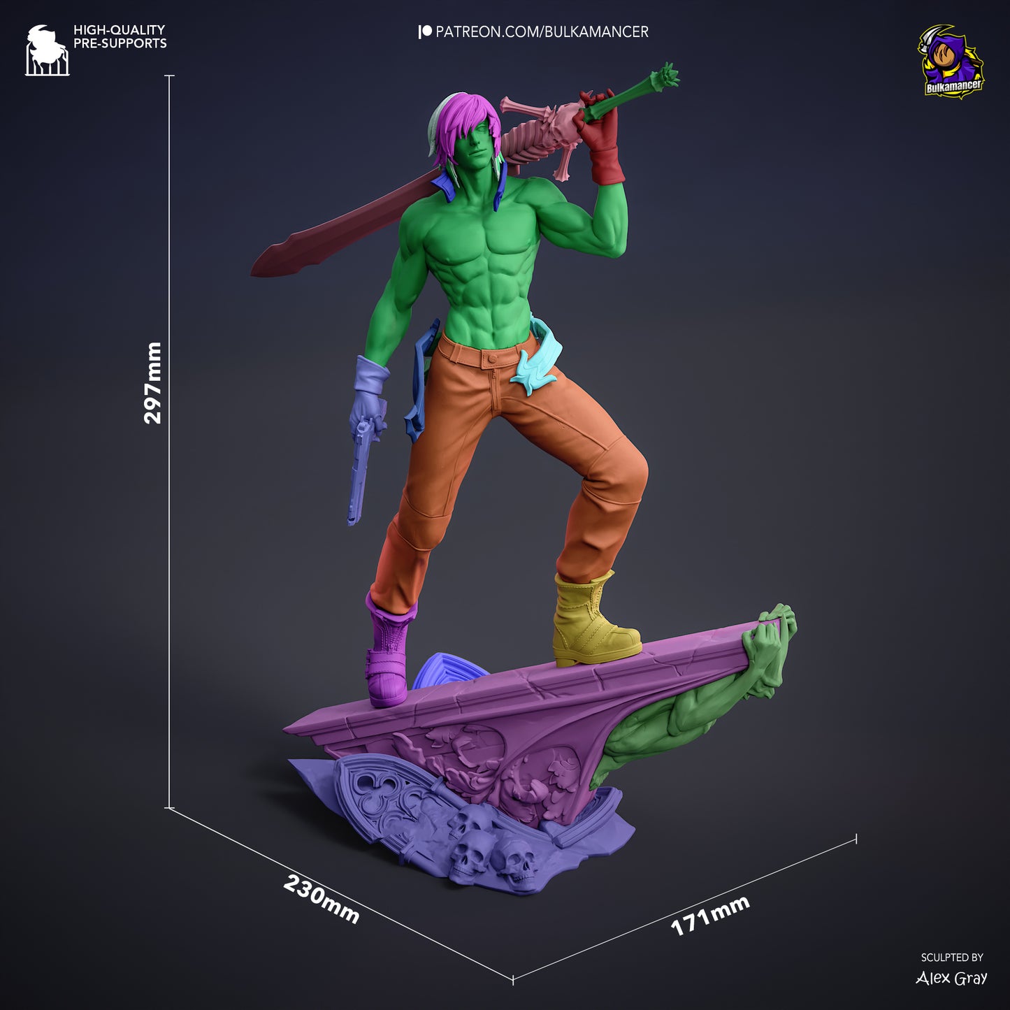 Dante from Devil May Cry by Bulkamancer | High Quality Resin Print | Painted Commissions available!