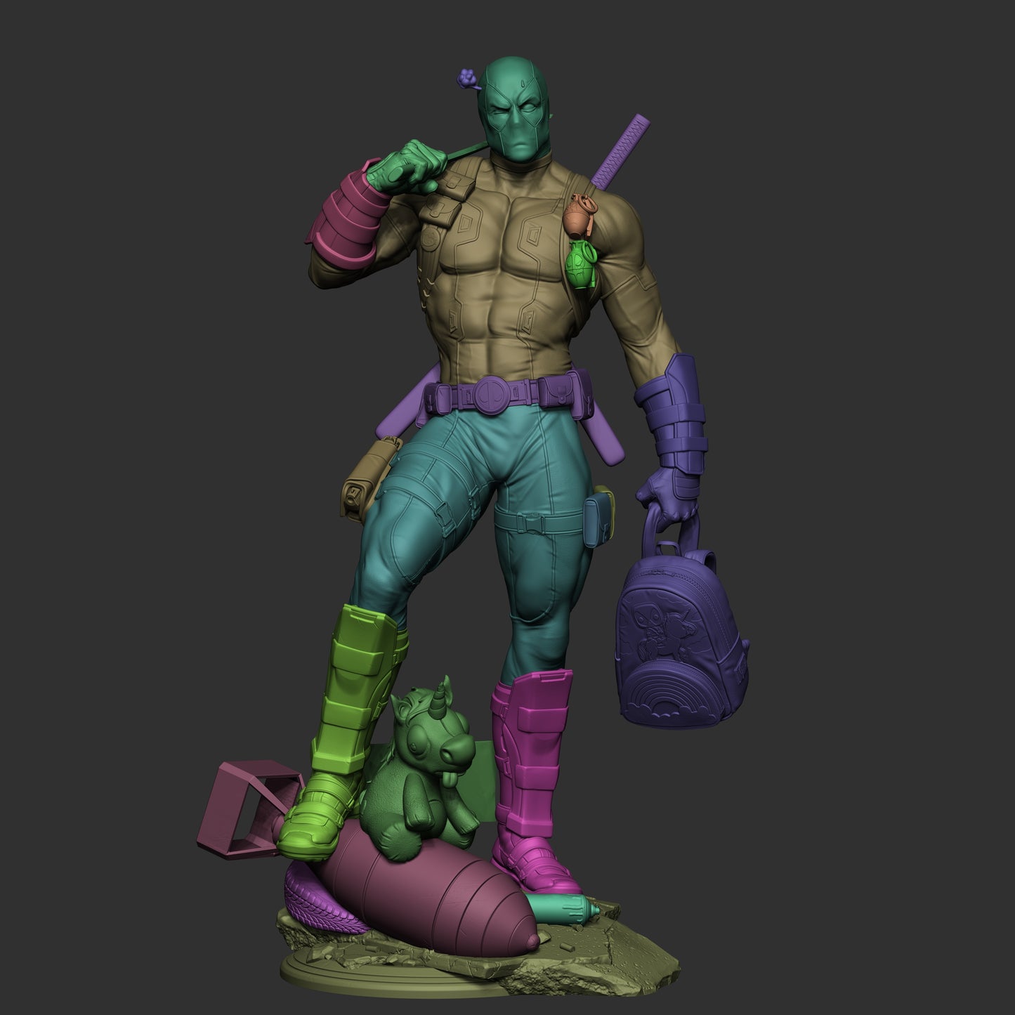 Deadpool by CA3D | High Quality Resin Print | Painted Commissions available!