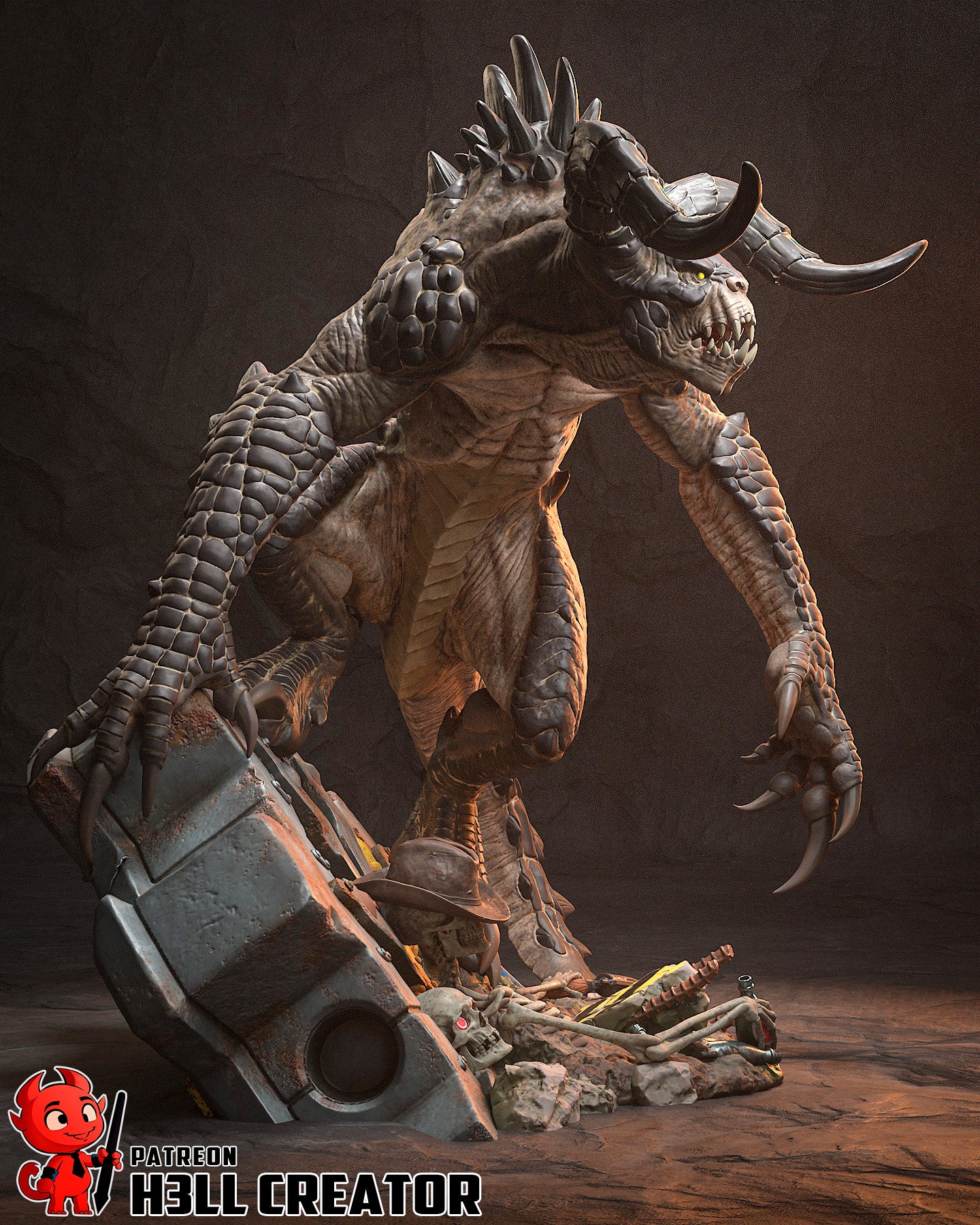 Deathclaw from Fallout by h3ll creator | High Quality Resin Print | Painted Commissions available! - Sephiknot