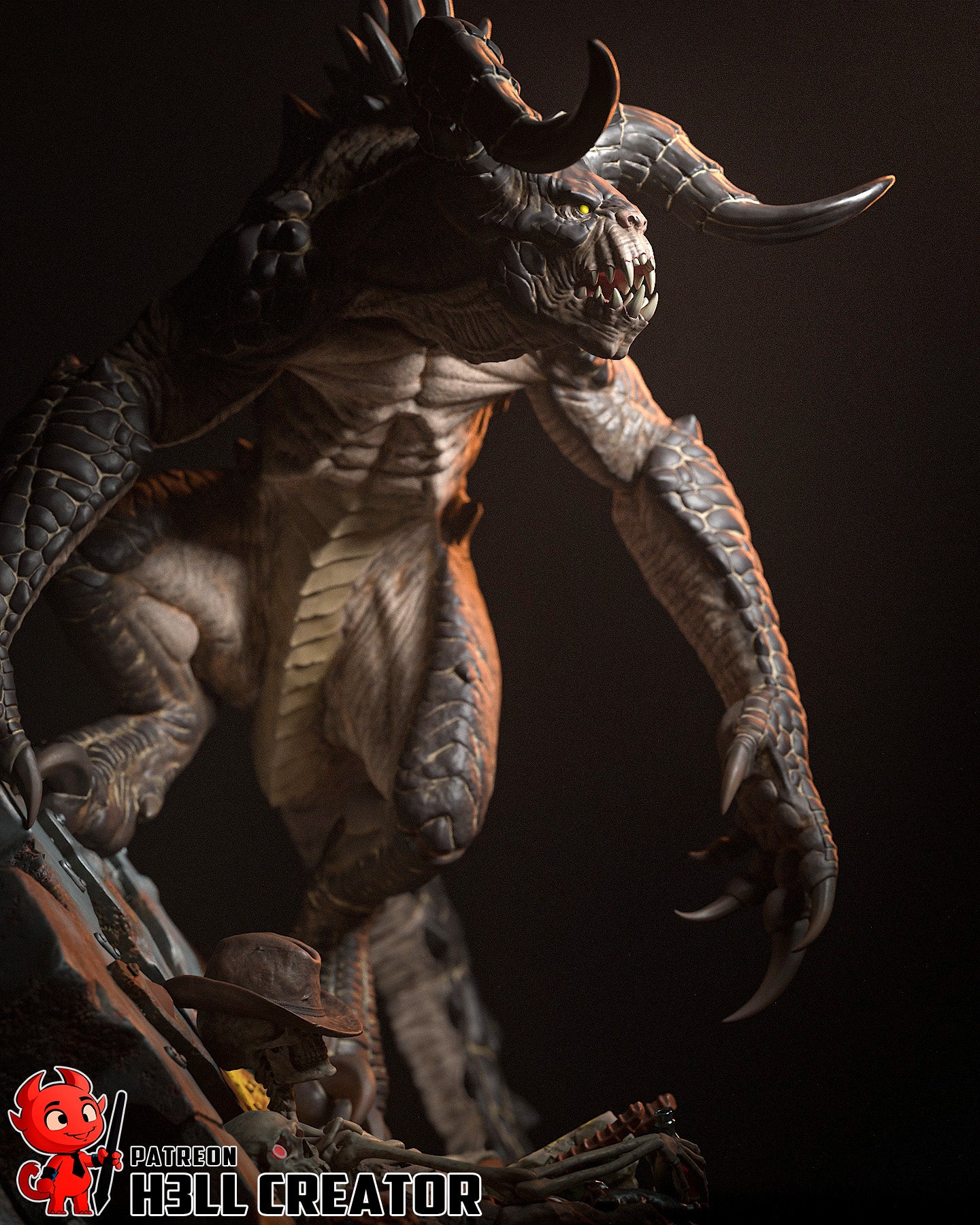 Deathclaw from Fallout by h3ll creator | High Quality Resin Print | Painted Commissions available! - Sephiknot