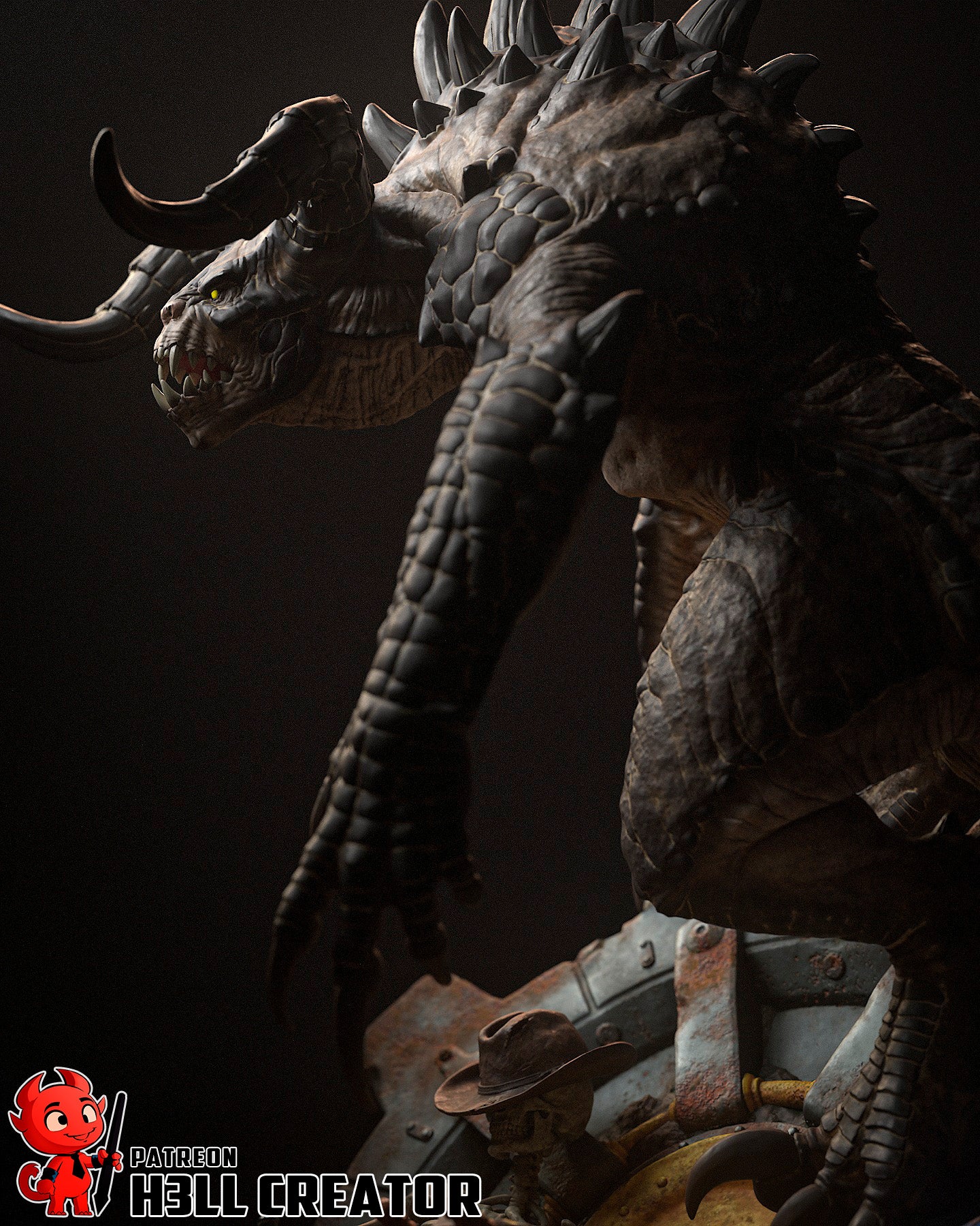 Deathclaw from Fallout by h3ll creator | High Quality Resin Print | Painted Commissions available! - Sephiknot