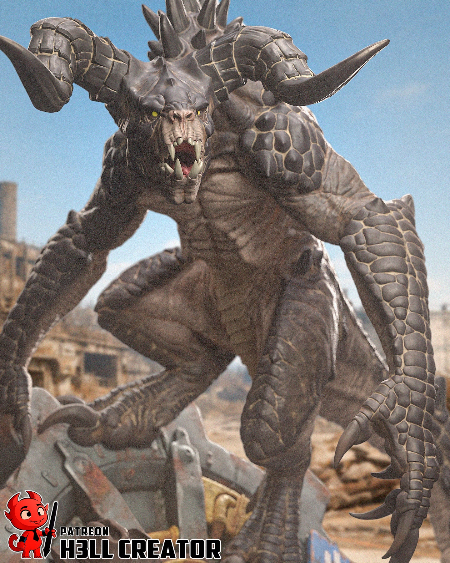 Deathclaw from Fallout by h3ll creator | High Quality Resin Print | Painted Commissions available! - Sephiknot