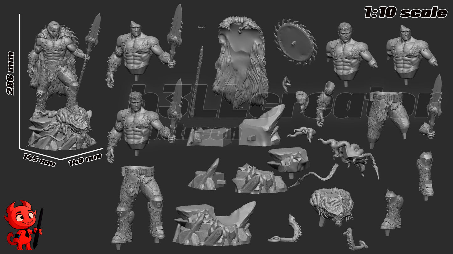 Doomguy from Doom: Dark Ages by h3ll creator | High Quality Resin Print | Painted Commissions available!