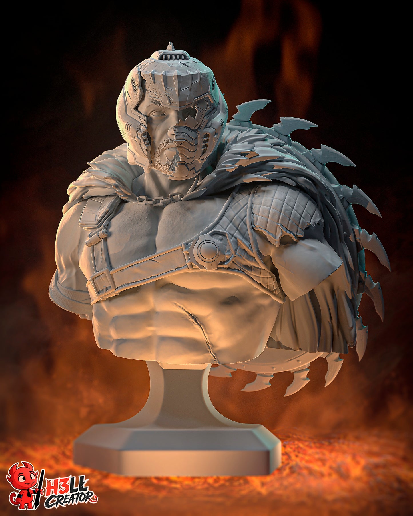 Doomguy from Doom: Dark Ages by h3ll creator | High Quality Resin Print | Painted Commissions available!