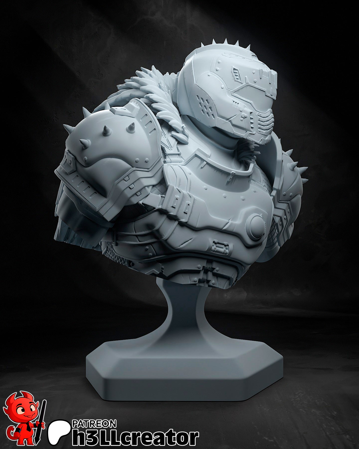 Doomguy Garage Kit | Fanmade Model by h3llCreator | Doom | 3D Printed - Sephiknot
