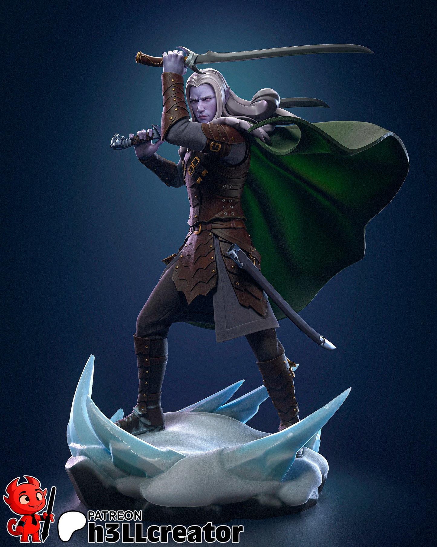 Drizzt Do Urden Garage Kit | Fanmade Model by h3llCreator | Forgotten Realms | 3D Printed (Copy) - Sephiknot