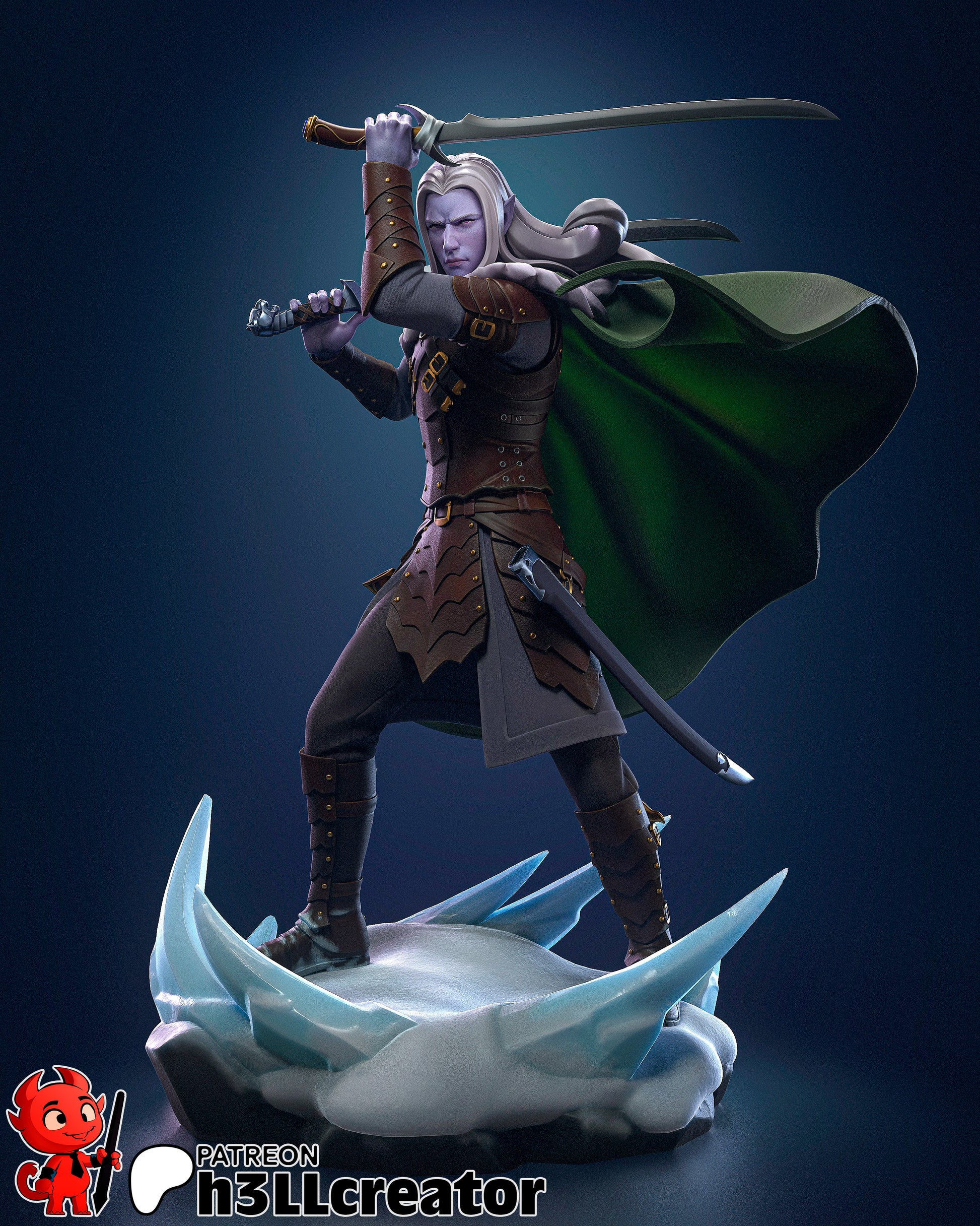 Drizzt Do Urden Garage Kit | Fanmade Model by h3llCreator | Forgotten Realms | 3D Printed (Copy) - Sephiknot