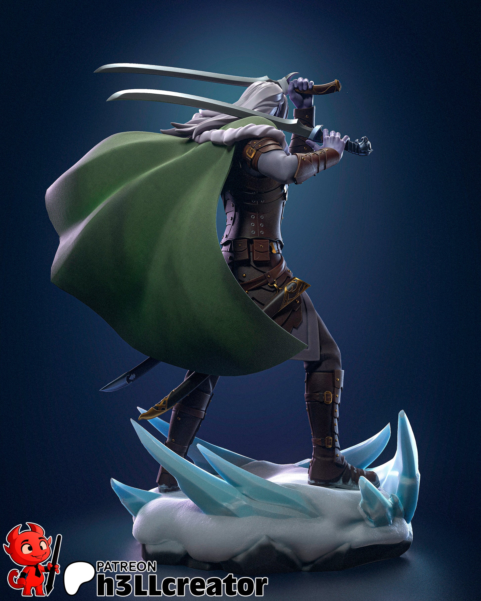 Drizzt Do Urden Garage Kit | Fanmade Model by h3llCreator | Forgotten Realms | 3D Printed (Copy) - Sephiknot