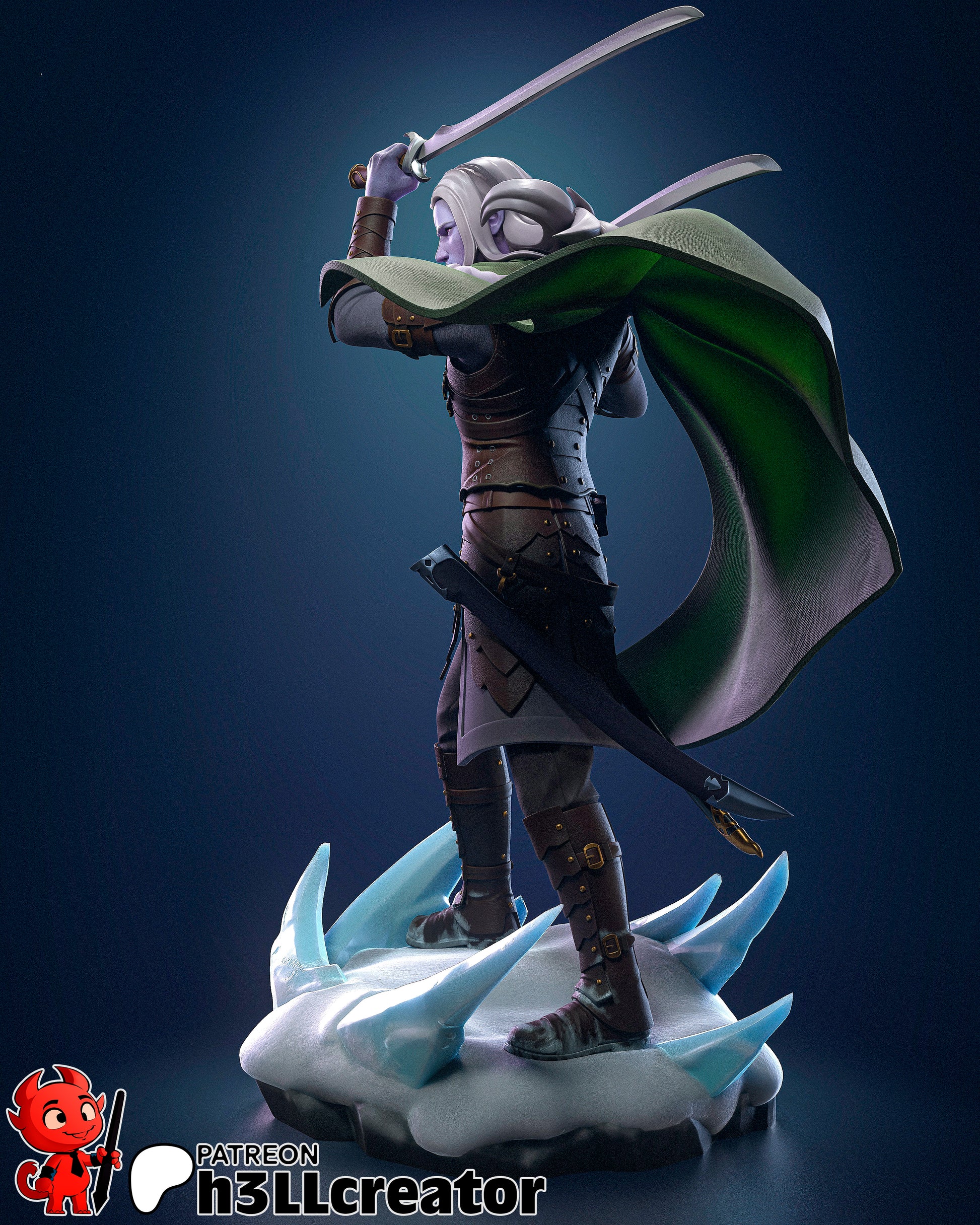 Drizzt Do Urden Garage Kit | Fanmade Model by h3llCreator | Forgotten Realms | 3D Printed (Copy) - Sephiknot