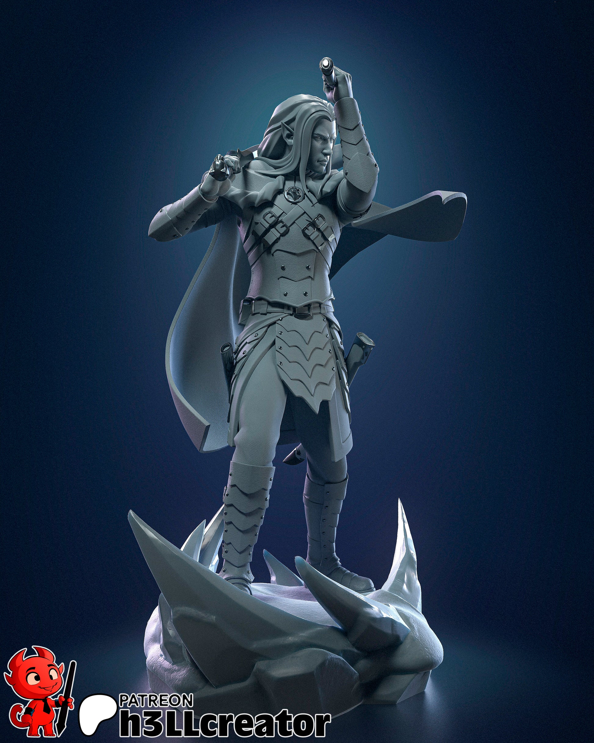 Drizzt Do Urden Garage Kit | Fanmade Model by h3llCreator | Forgotten Realms | 3D Printed (Copy) - Sephiknot