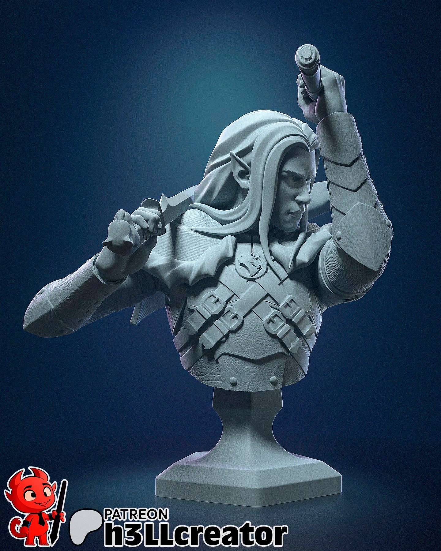 Drizzt Do Urden Garage Kit | Fanmade Model by h3llCreator | Forgotten Realms | 3D Printed (Copy) - Sephiknot