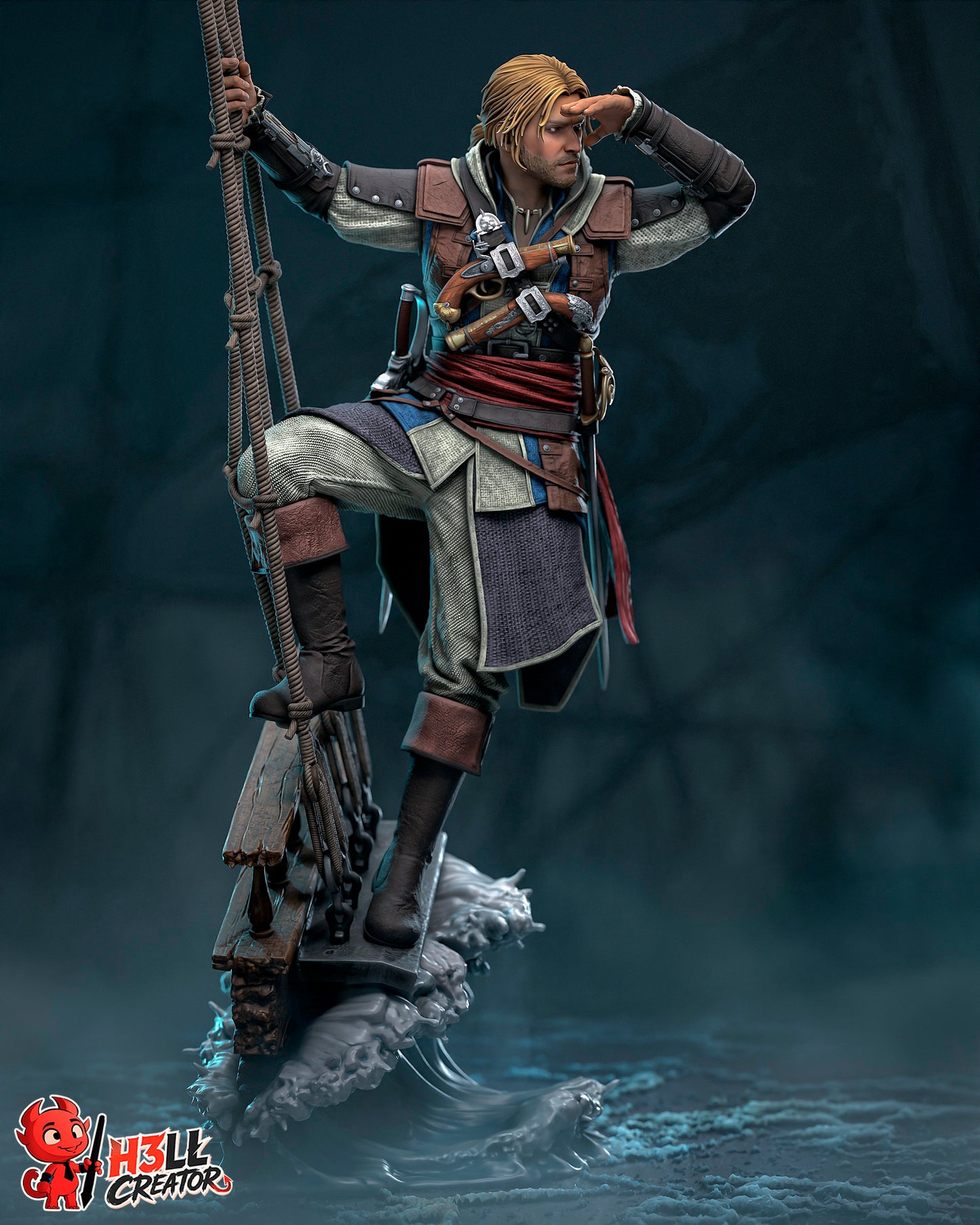 Edward from Assassin's Creed by h3ll creator | High Quality Resin Print | Painted Commissions available!