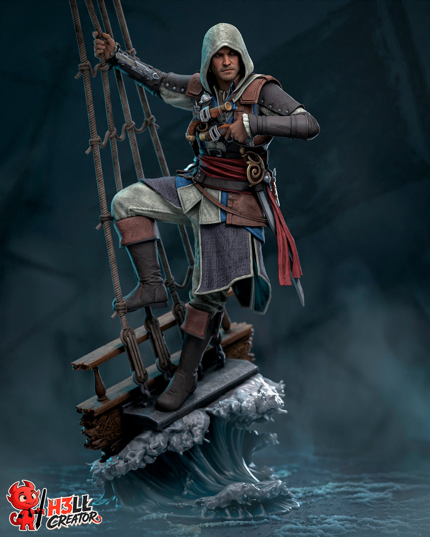 Edward from Assassin's Creed by h3ll creator | High Quality Resin Print | Painted Commissions available!