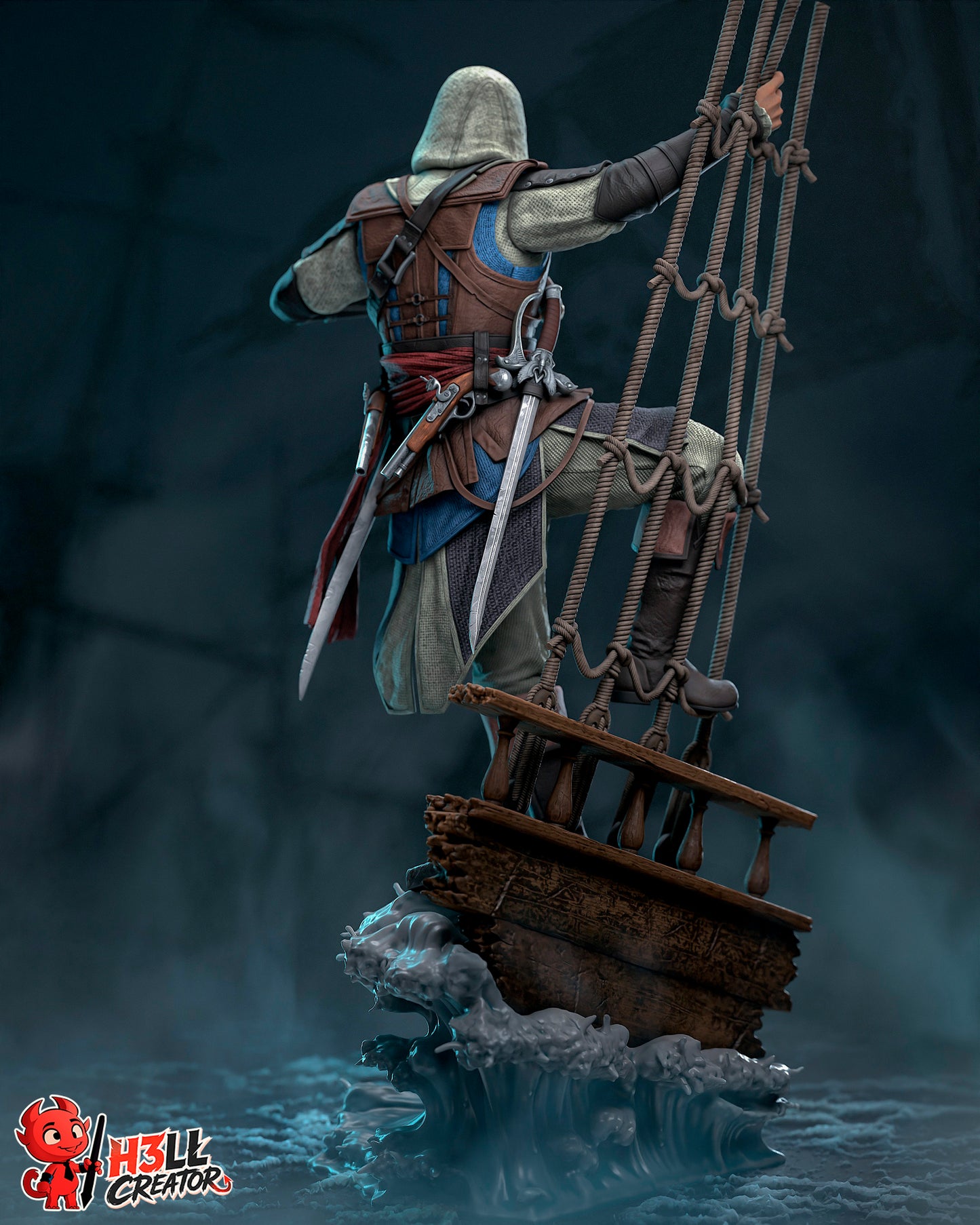 Edward from Assassin's Creed by h3ll creator | High Quality Resin Print | Painted Commissions available!