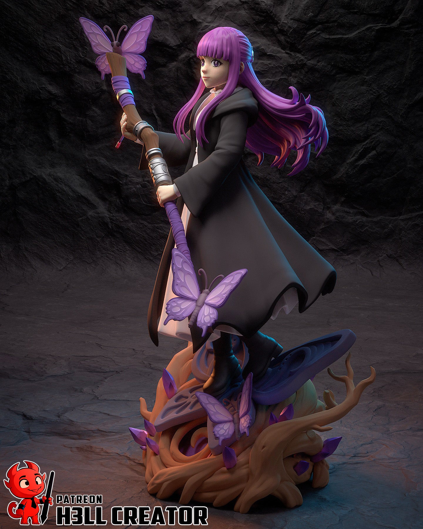 Fern from Frieren by h3ll creator | High Quality Resin Print | Painted Commissions available!