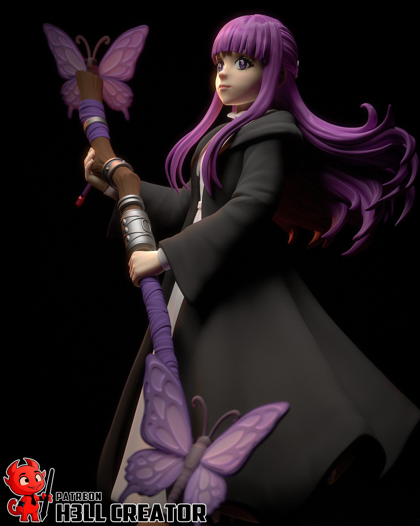 Fern from Frieren by h3ll creator | High Quality Resin Print | Painted Commissions available!