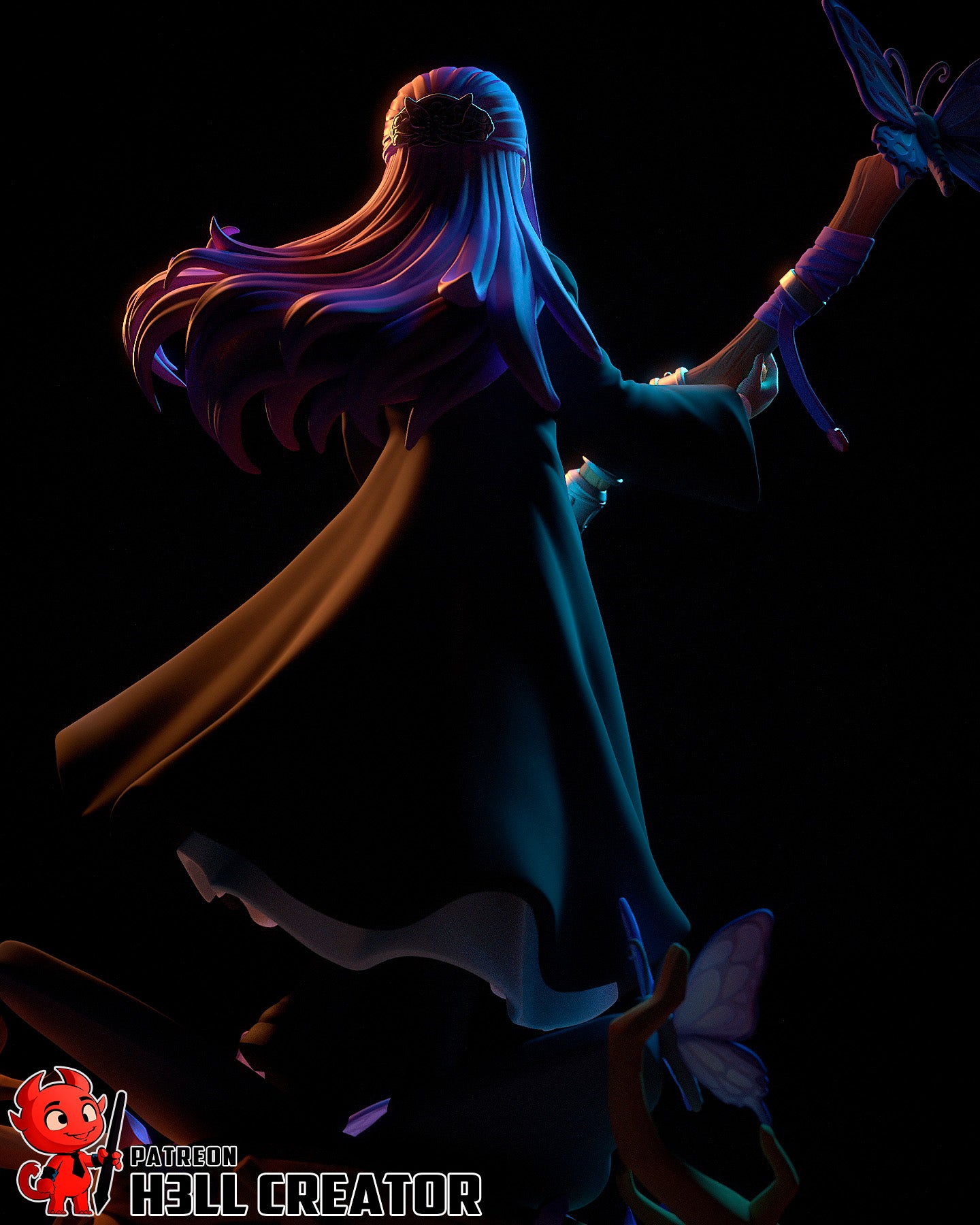 Fern from Frieren by h3ll creator | High Quality Resin Print | Painted Commissions available!