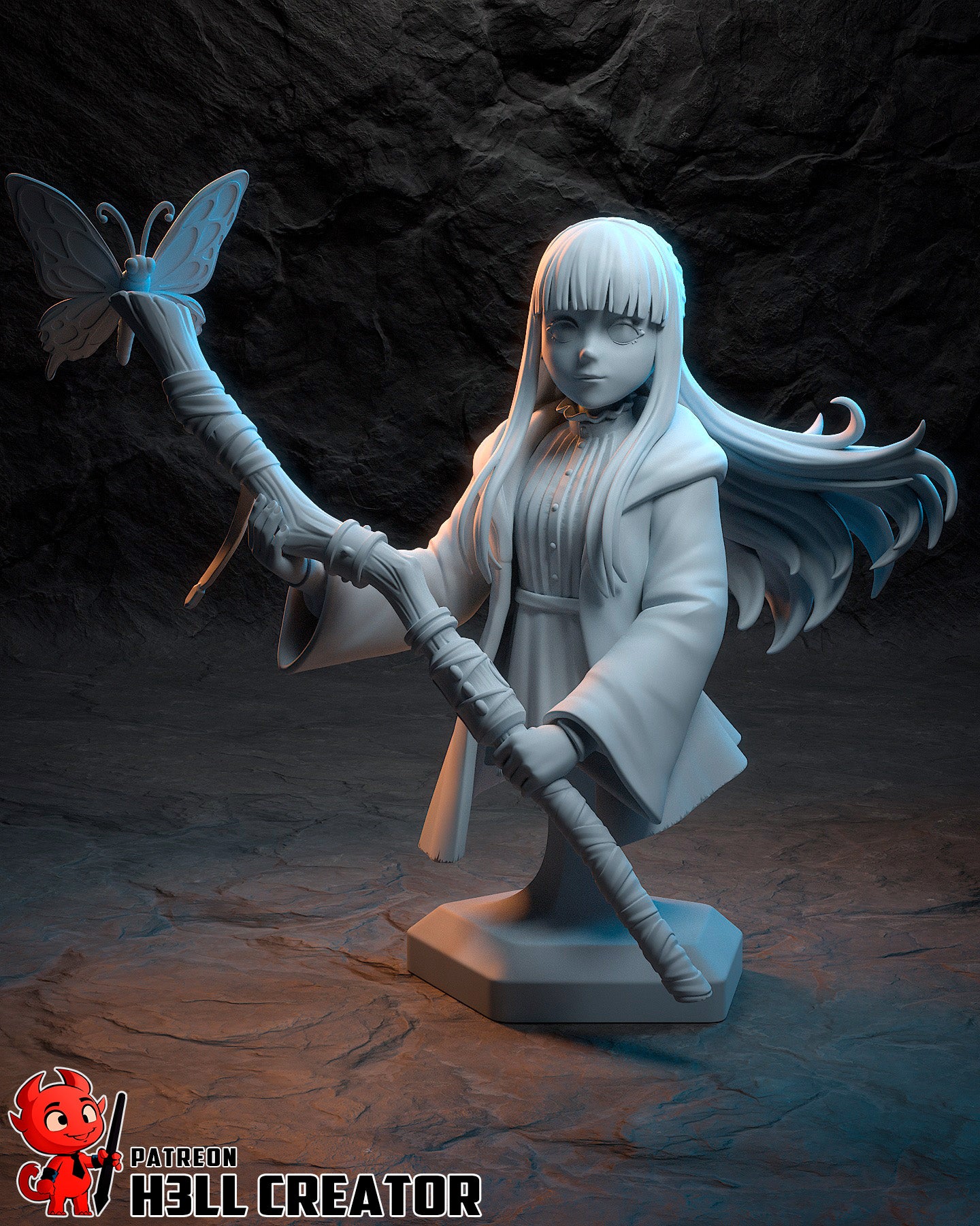 Fern from Frieren by h3ll creator | High Quality Resin Print | Painted Commissions available!