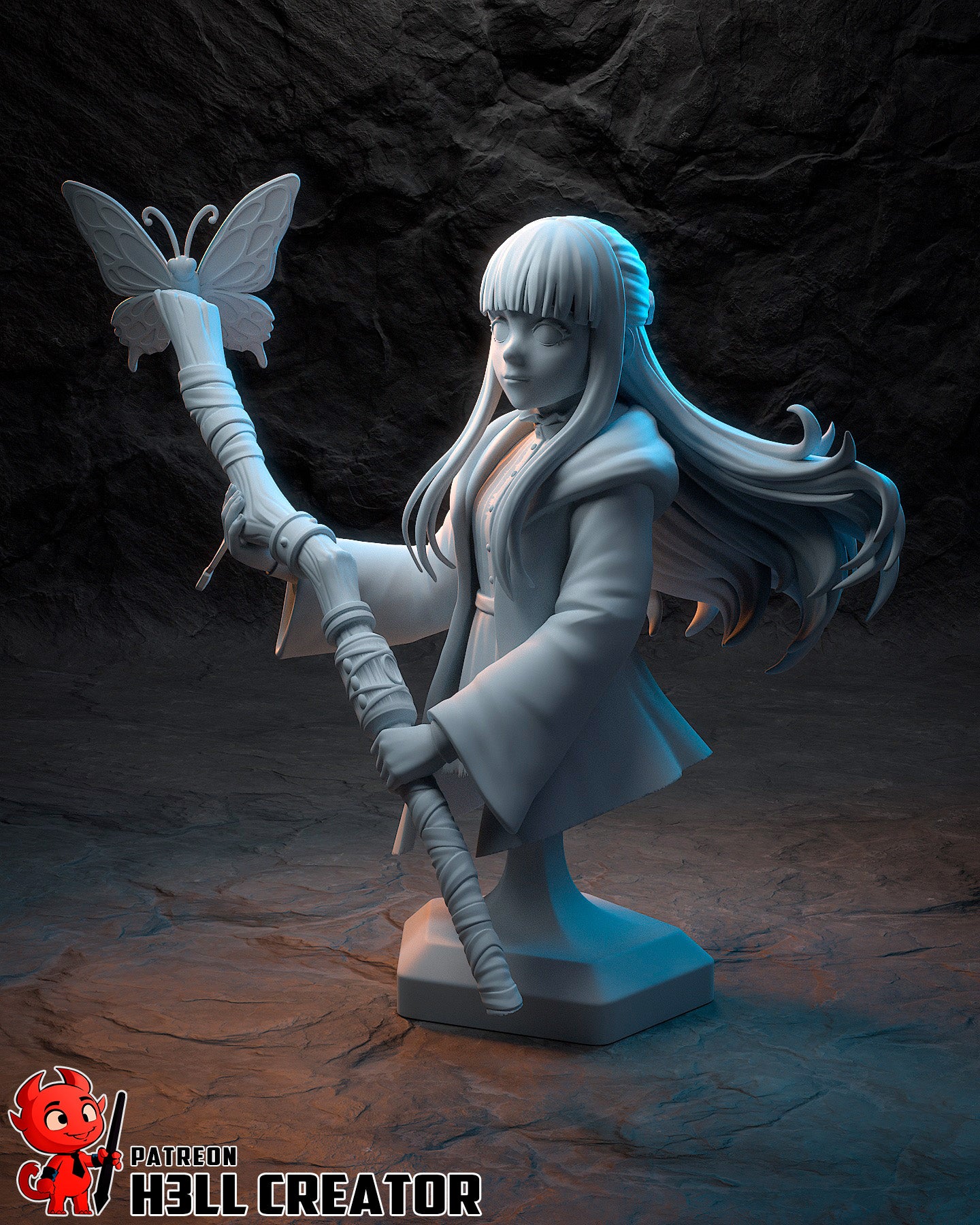 Fern from Frieren by h3ll creator | High Quality Resin Print | Painted Commissions available!