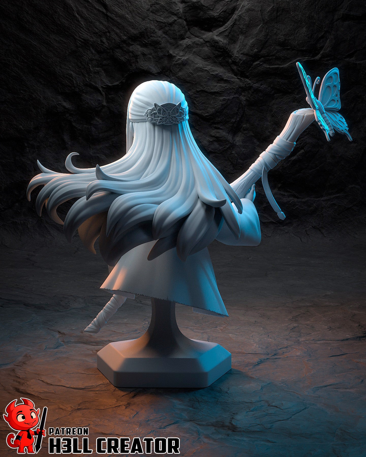 Fern from Frieren by h3ll creator | High Quality Resin Print | Painted Commissions available!