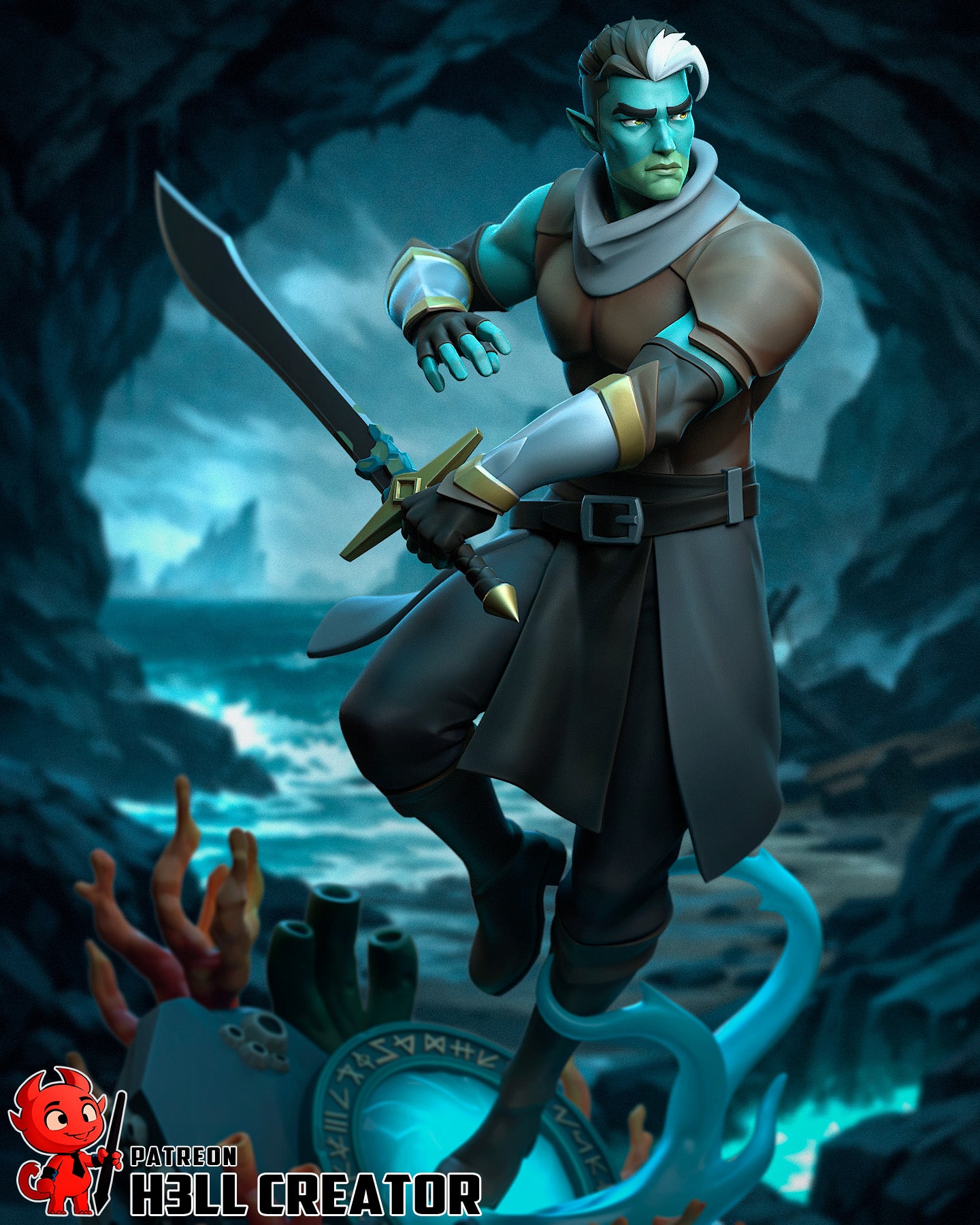 Fjord from The Mighy Nein by h3ll creator | High Quality Resin Print | Painted Commissions available! - Sephiknot