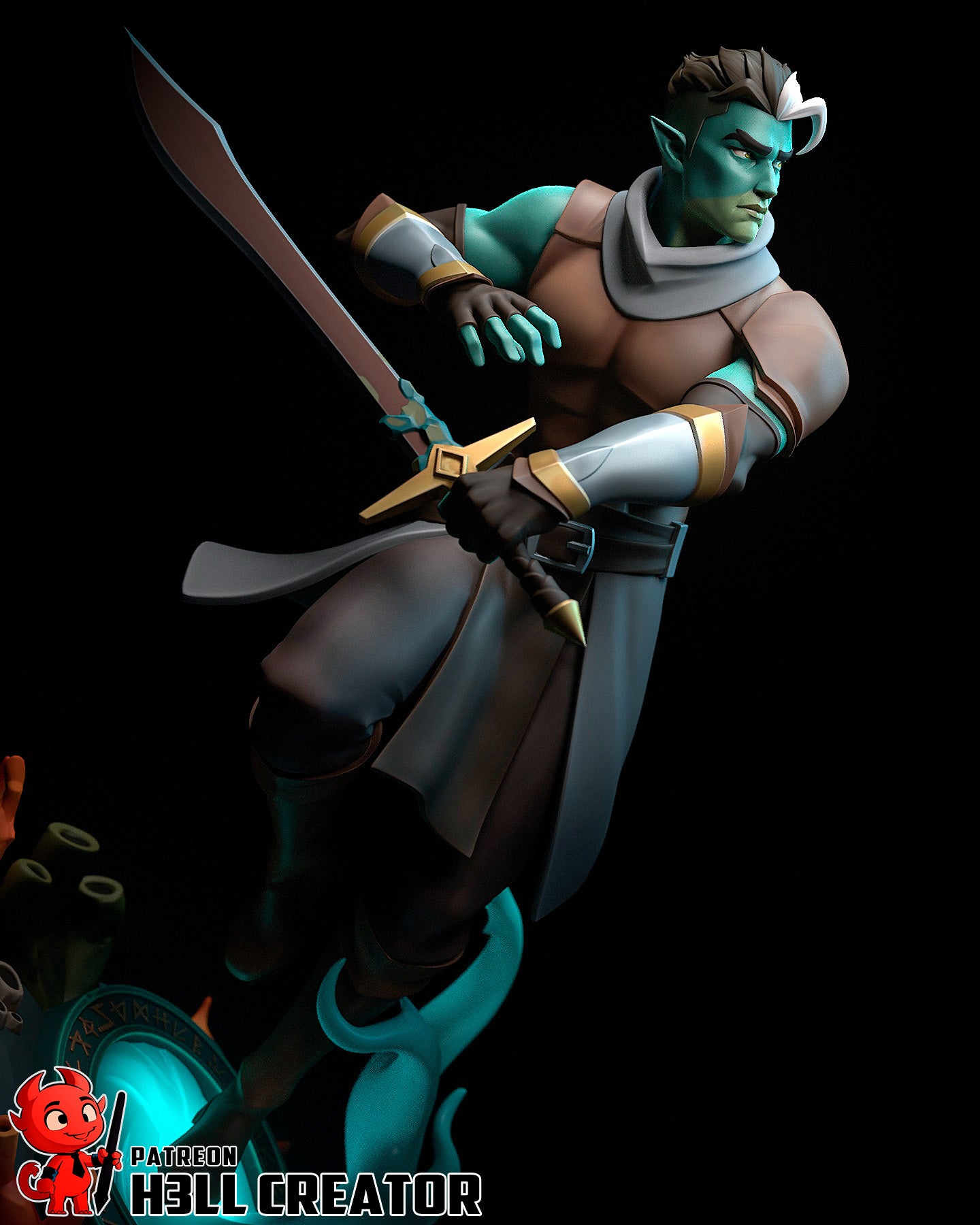 Fjord from The Mighy Nein by h3ll creator | High Quality Resin Print | Painted Commissions available! - Sephiknot