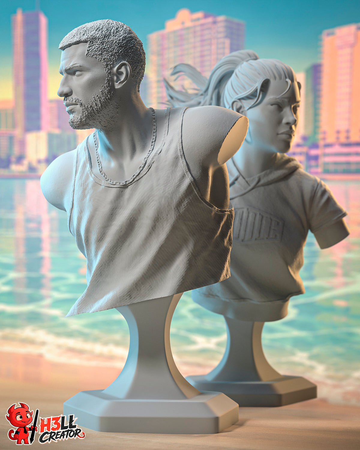 Jason & Lucia by h3ll creator | High Quality Resin Print | Painted Commissions available!