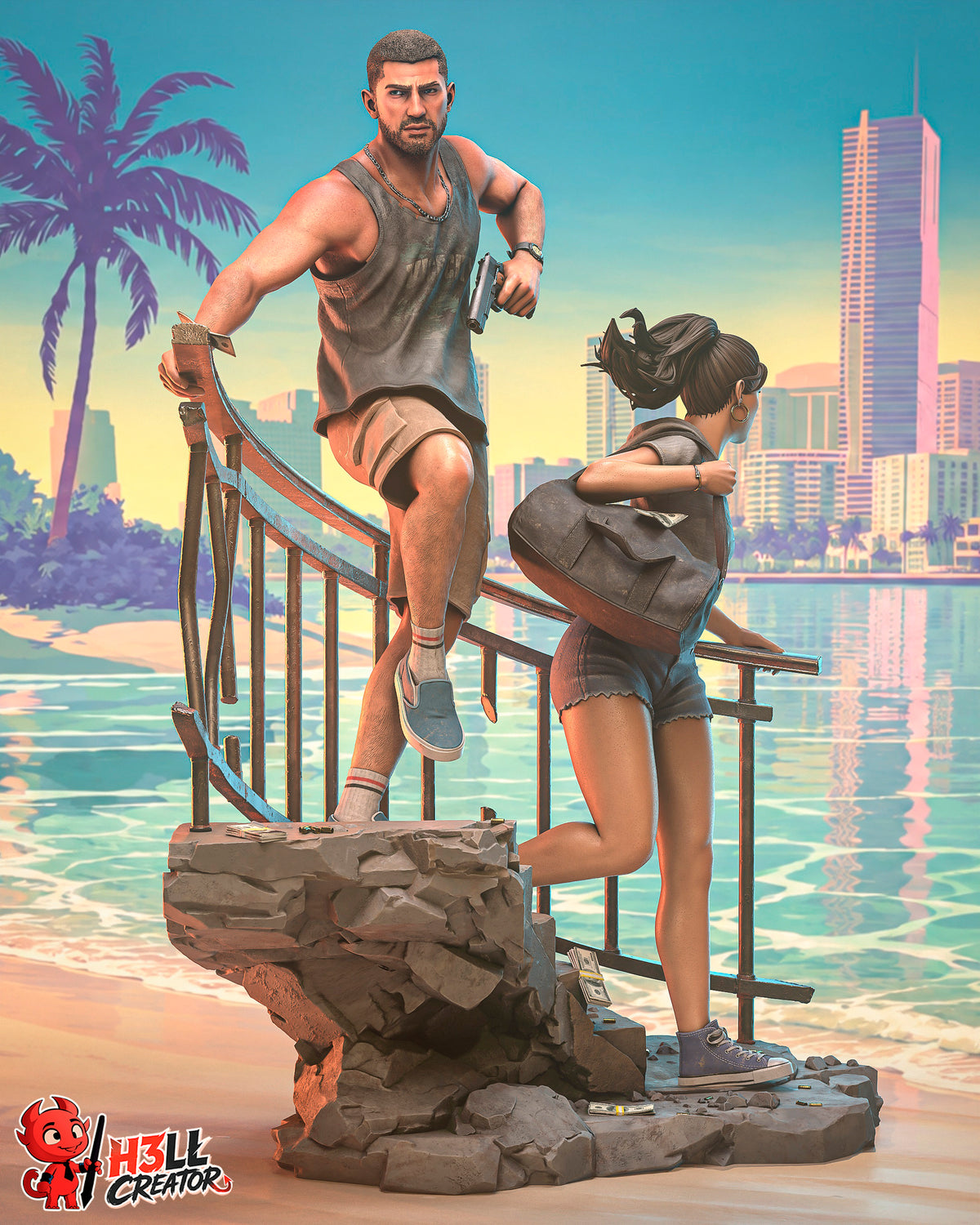 Jason & Lucia by h3ll creator | High Quality Resin Print | Painted Commissions available!