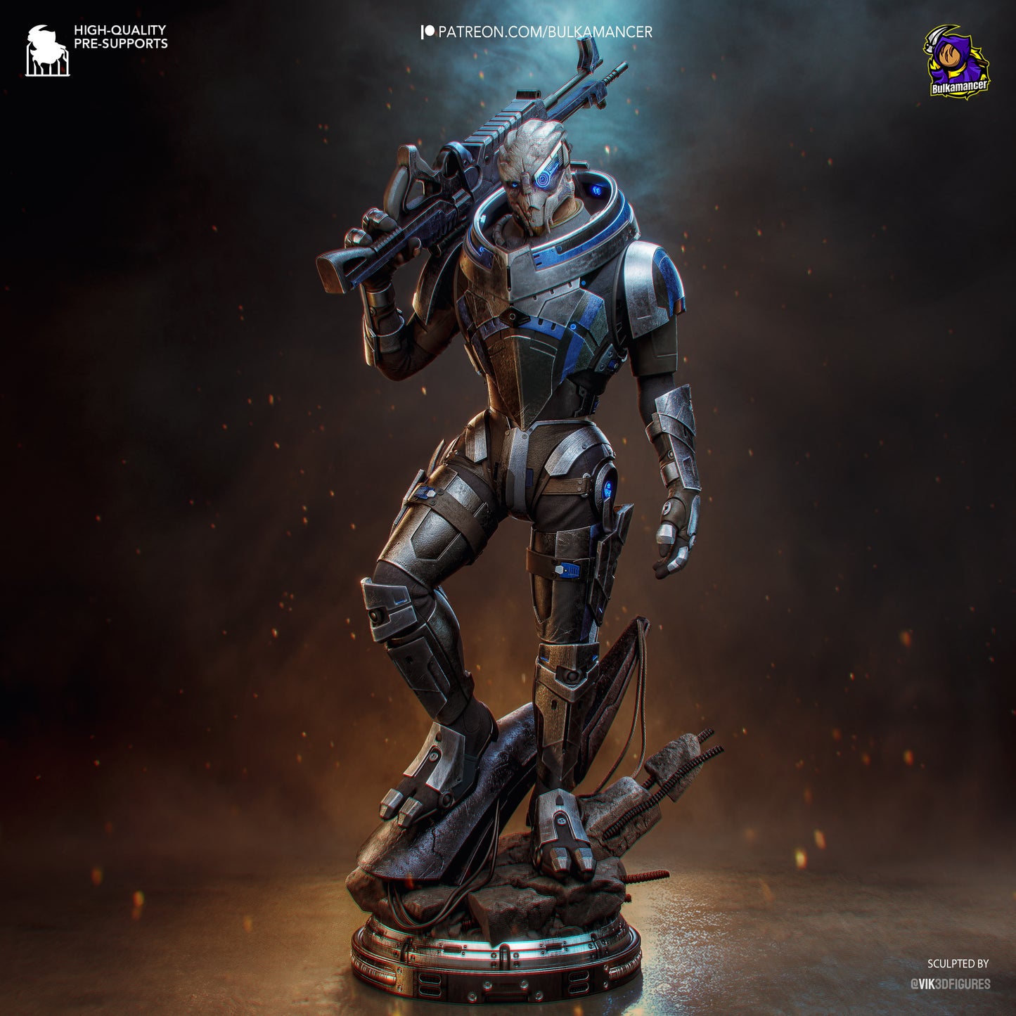Garrus from Mass Effect by Bulkamancer | High Quality Resin Print | Painted Commissions available! - Sephiknot