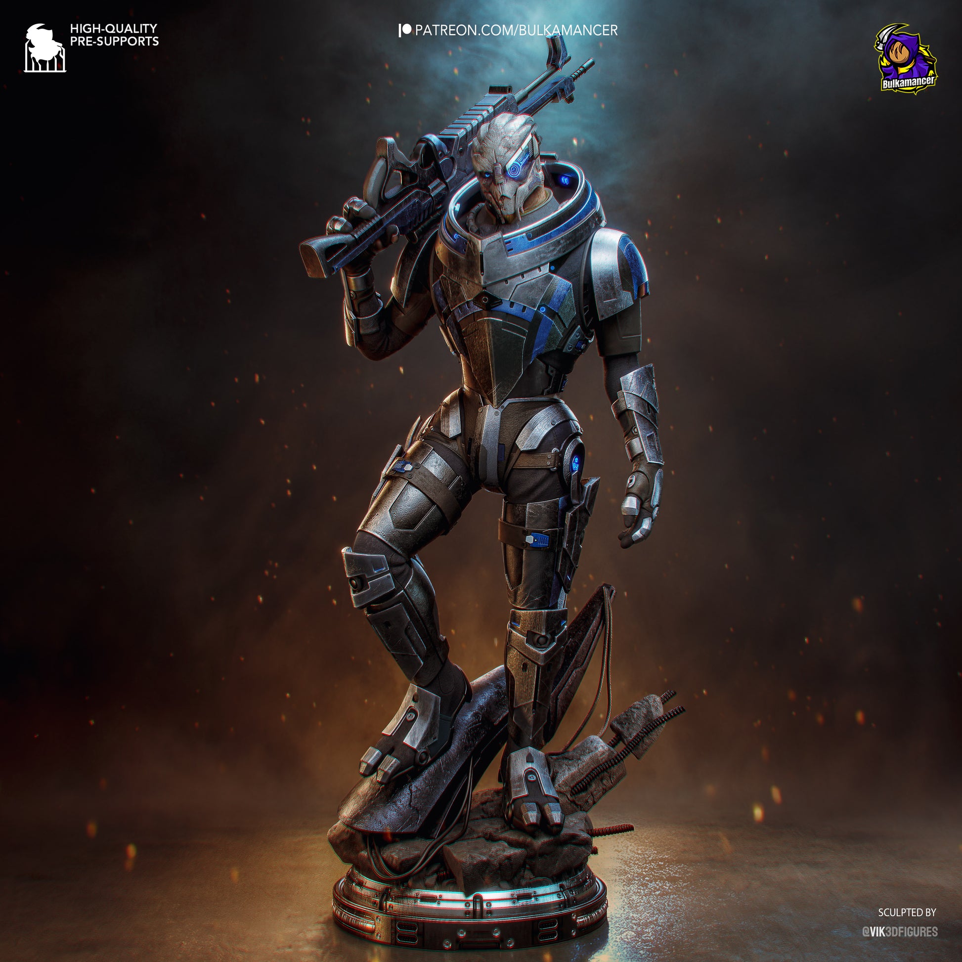 Garrus from Mass Effect by Bulkamancer | High Quality Resin Print | Painted Commissions available! - Sephiknot