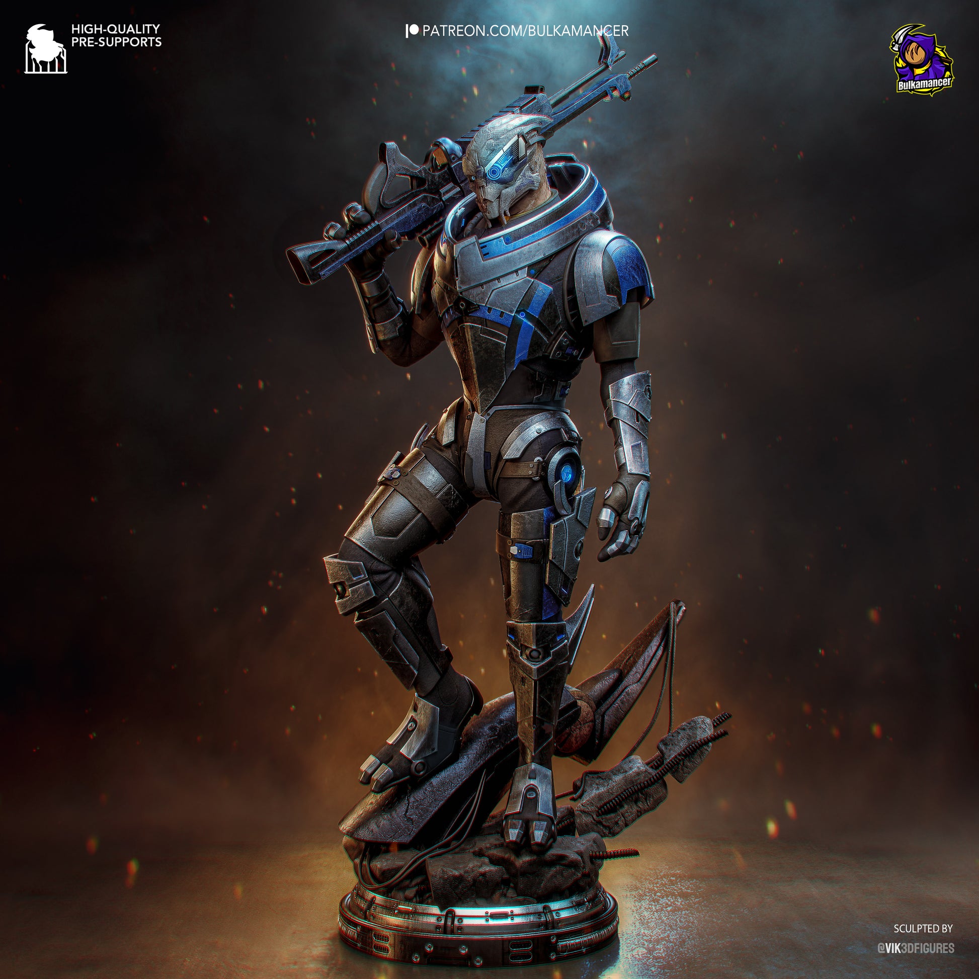 Garrus from Mass Effect by Bulkamancer | High Quality Resin Print | Painted Commissions available! - Sephiknot