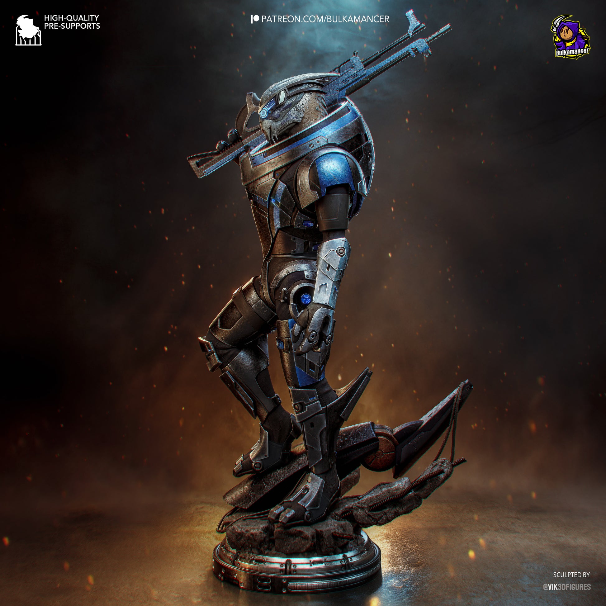 Garrus from Mass Effect by Bulkamancer | High Quality Resin Print | Painted Commissions available! - Sephiknot