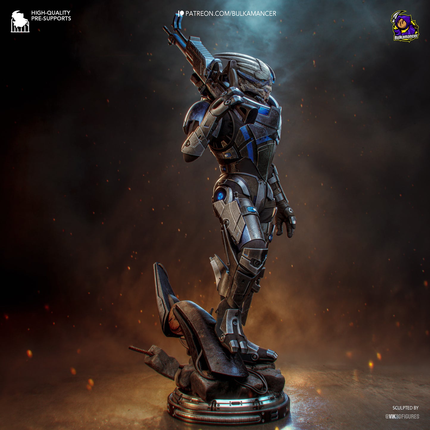 Garrus from Mass Effect by Bulkamancer | High Quality Resin Print | Painted Commissions available! - Sephiknot