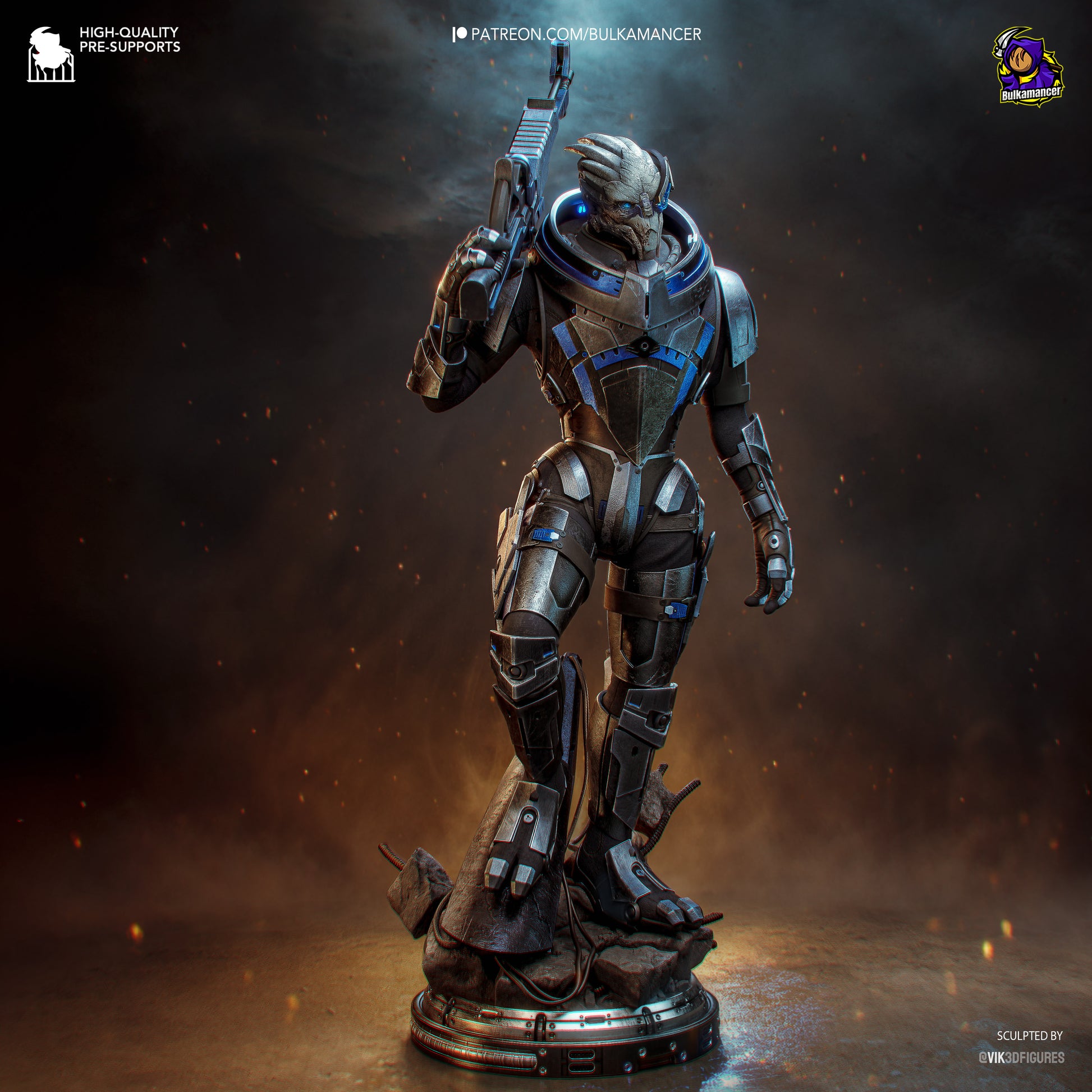 Garrus from Mass Effect by Bulkamancer | High Quality Resin Print | Painted Commissions available! - Sephiknot