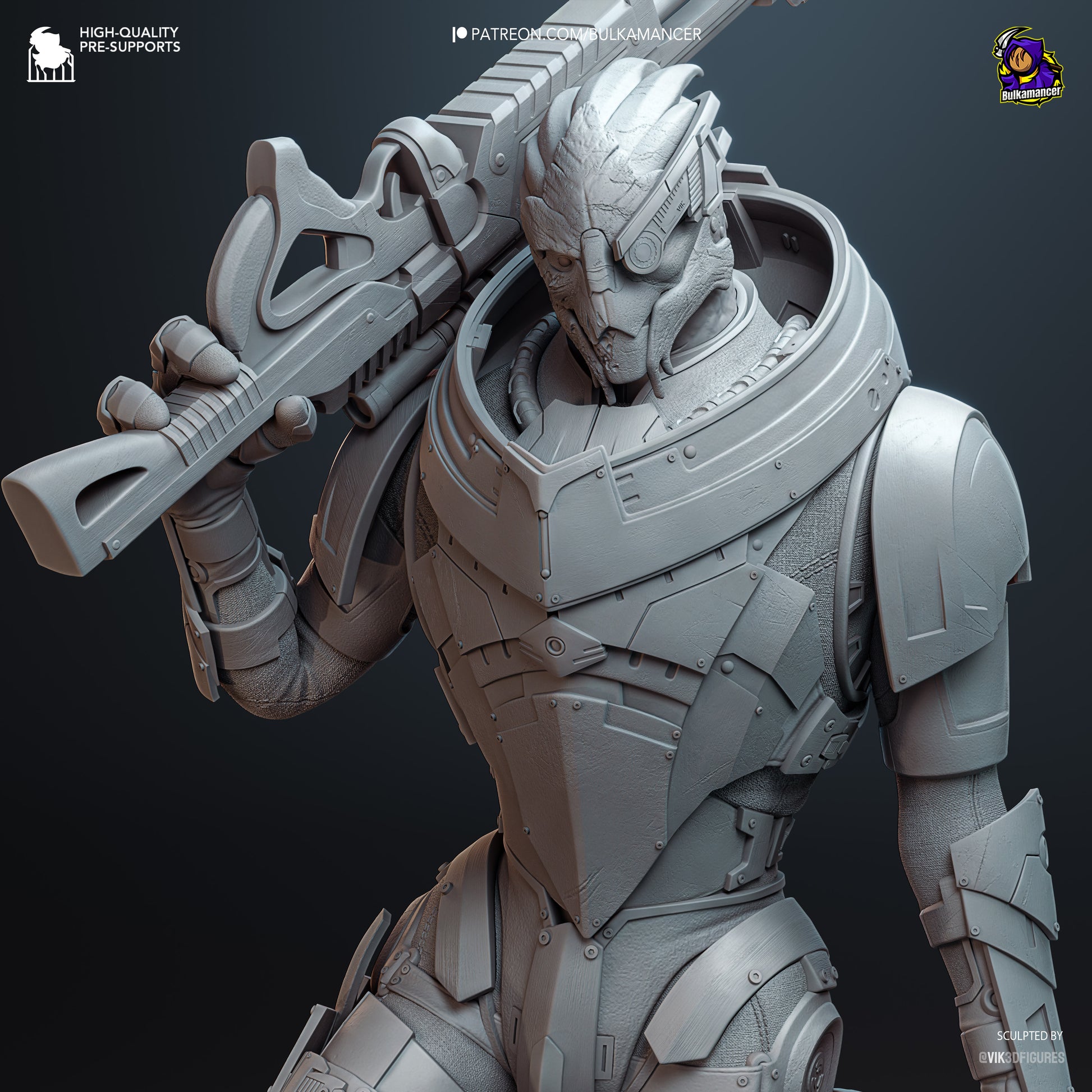 Garrus from Mass Effect by Bulkamancer | High Quality Resin Print | Painted Commissions available! - Sephiknot