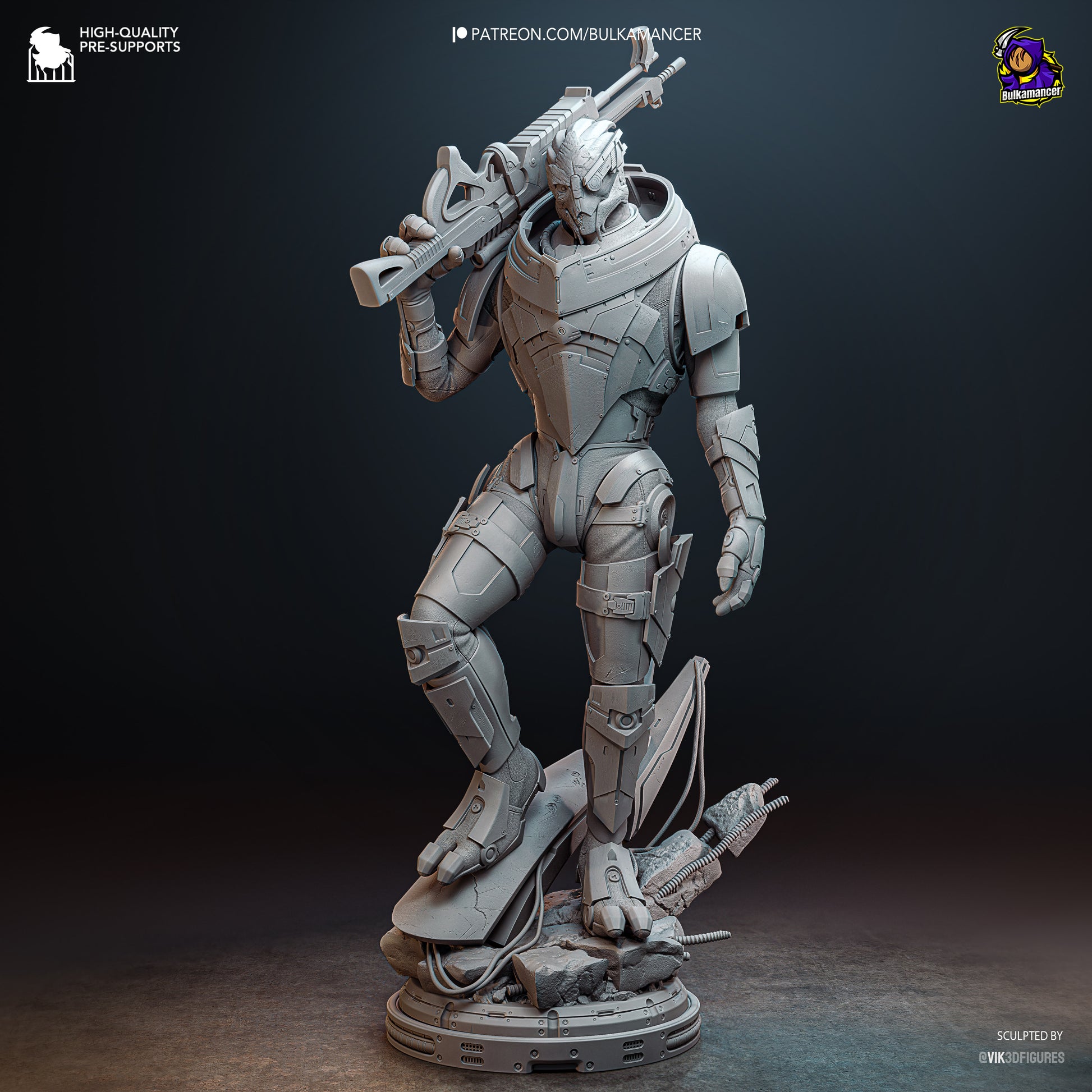 Garrus from Mass Effect by Bulkamancer | High Quality Resin Print | Painted Commissions available! - Sephiknot