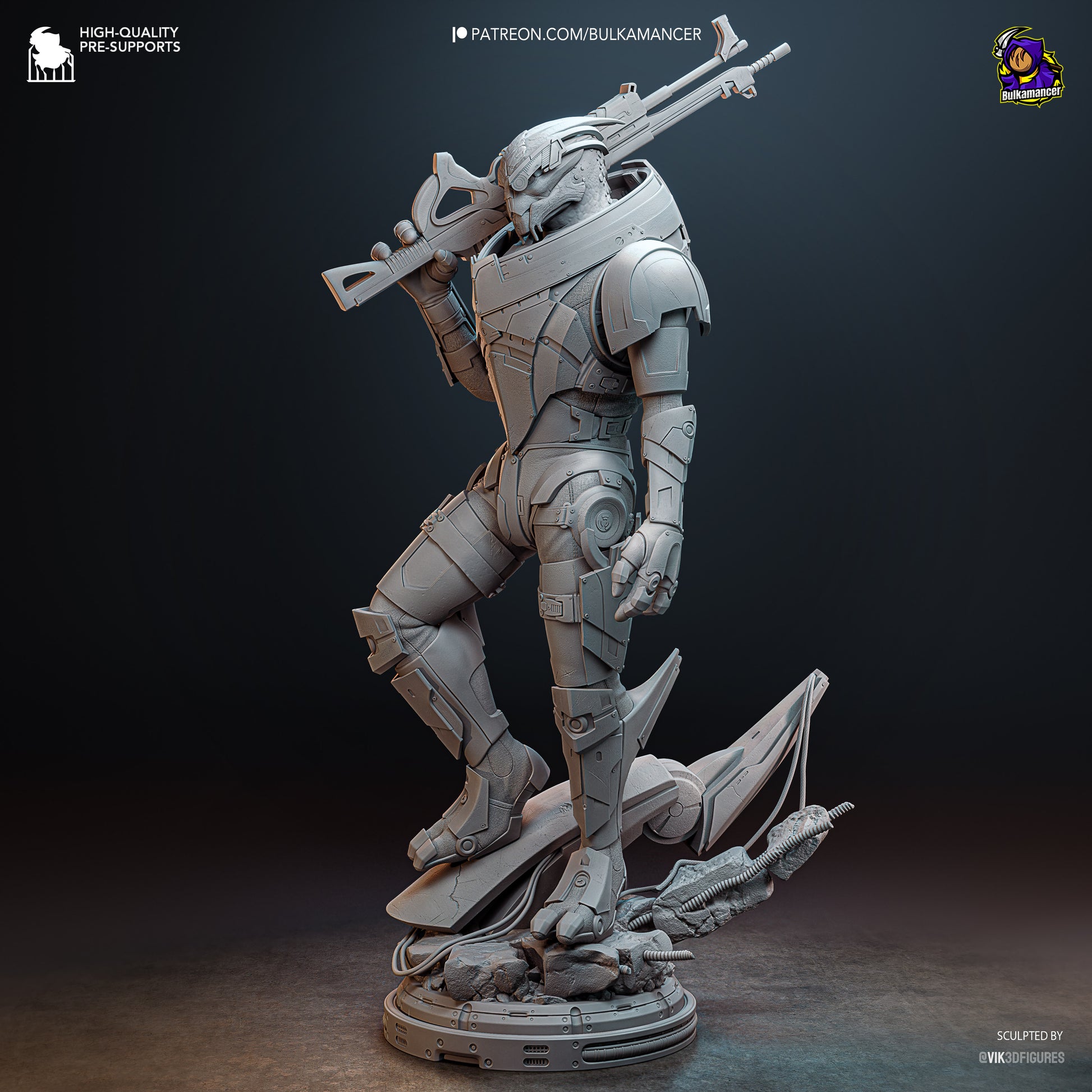 Garrus from Mass Effect by Bulkamancer | High Quality Resin Print | Painted Commissions available! - Sephiknot