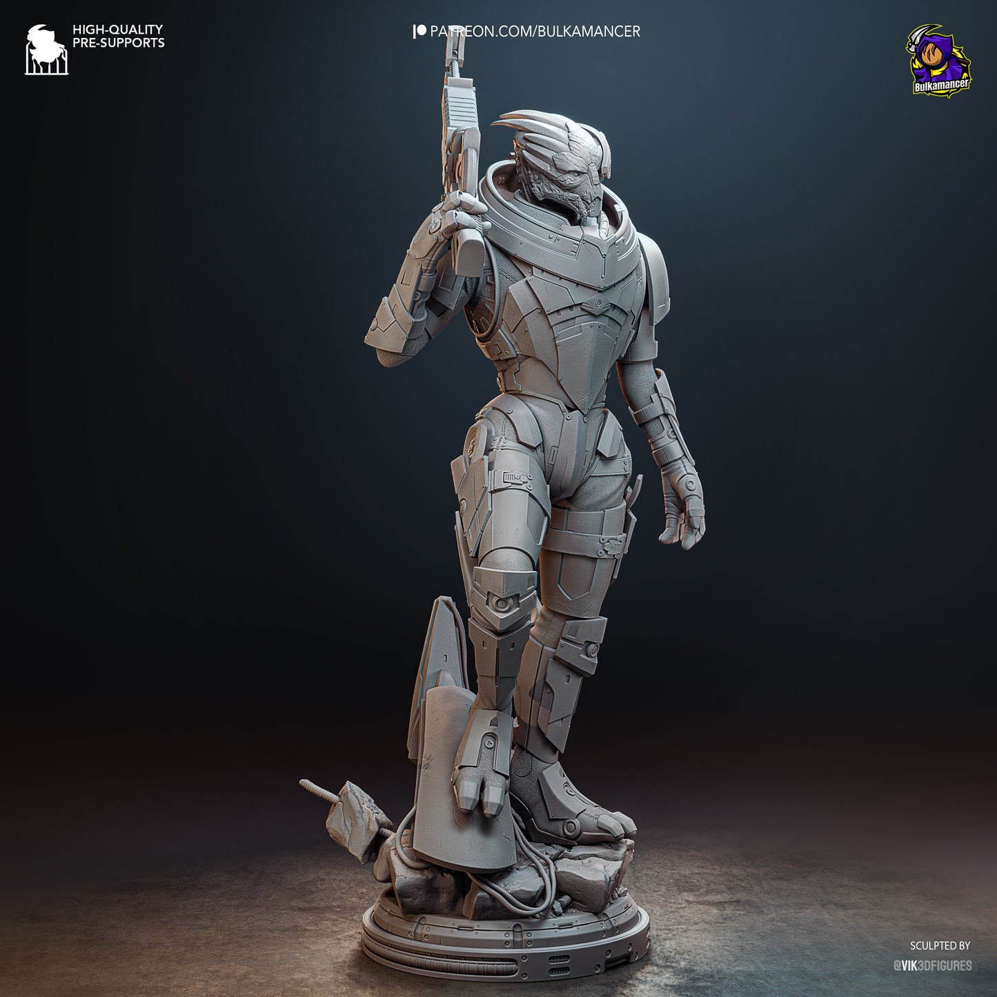 Garrus from Mass Effect by Bulkamancer | High Quality Resin Print | Painted Commissions available! - Sephiknot